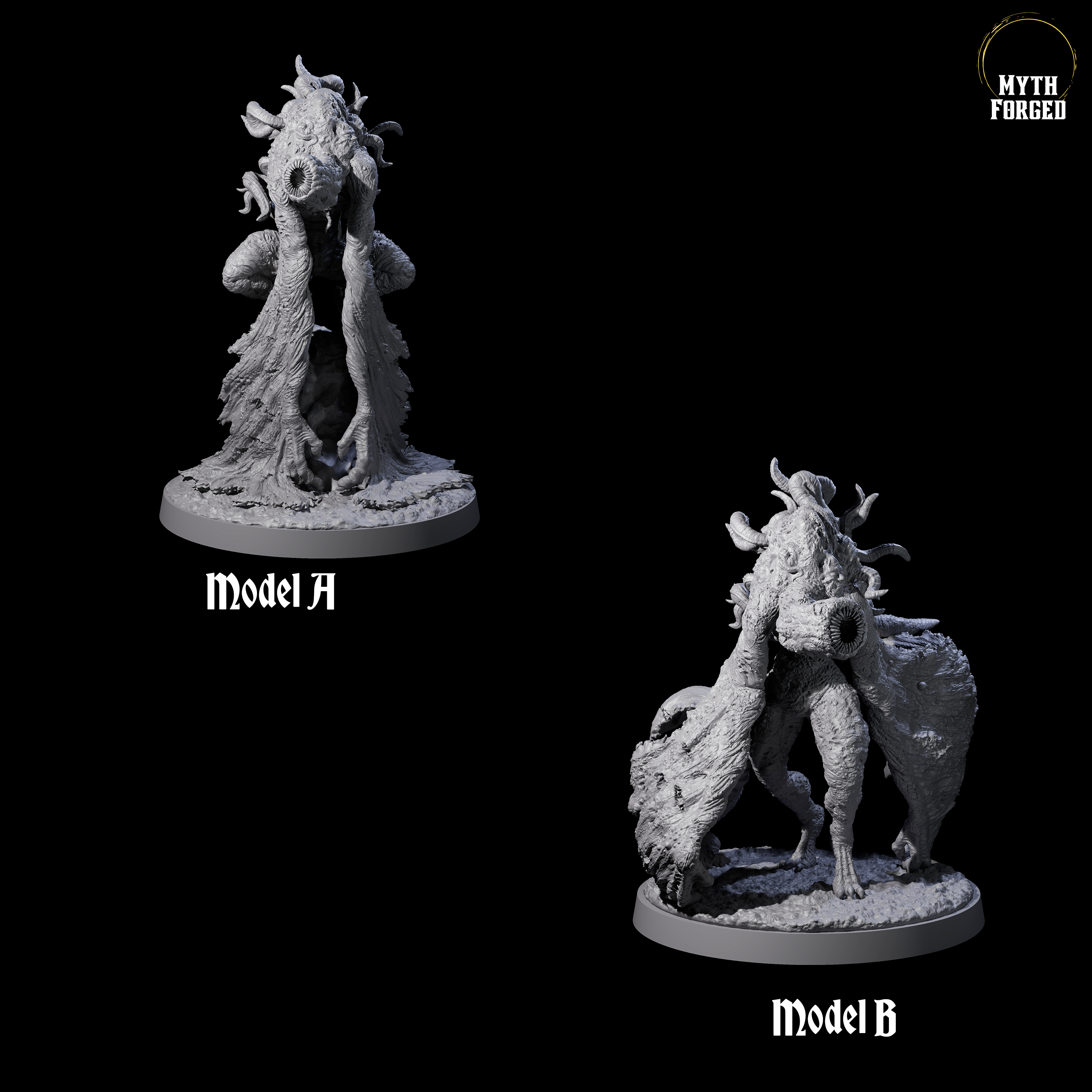 Two Twisted Star Spawn Seers Miniature for Dungeons and Dragons, Pathfinder or other TTRPGs