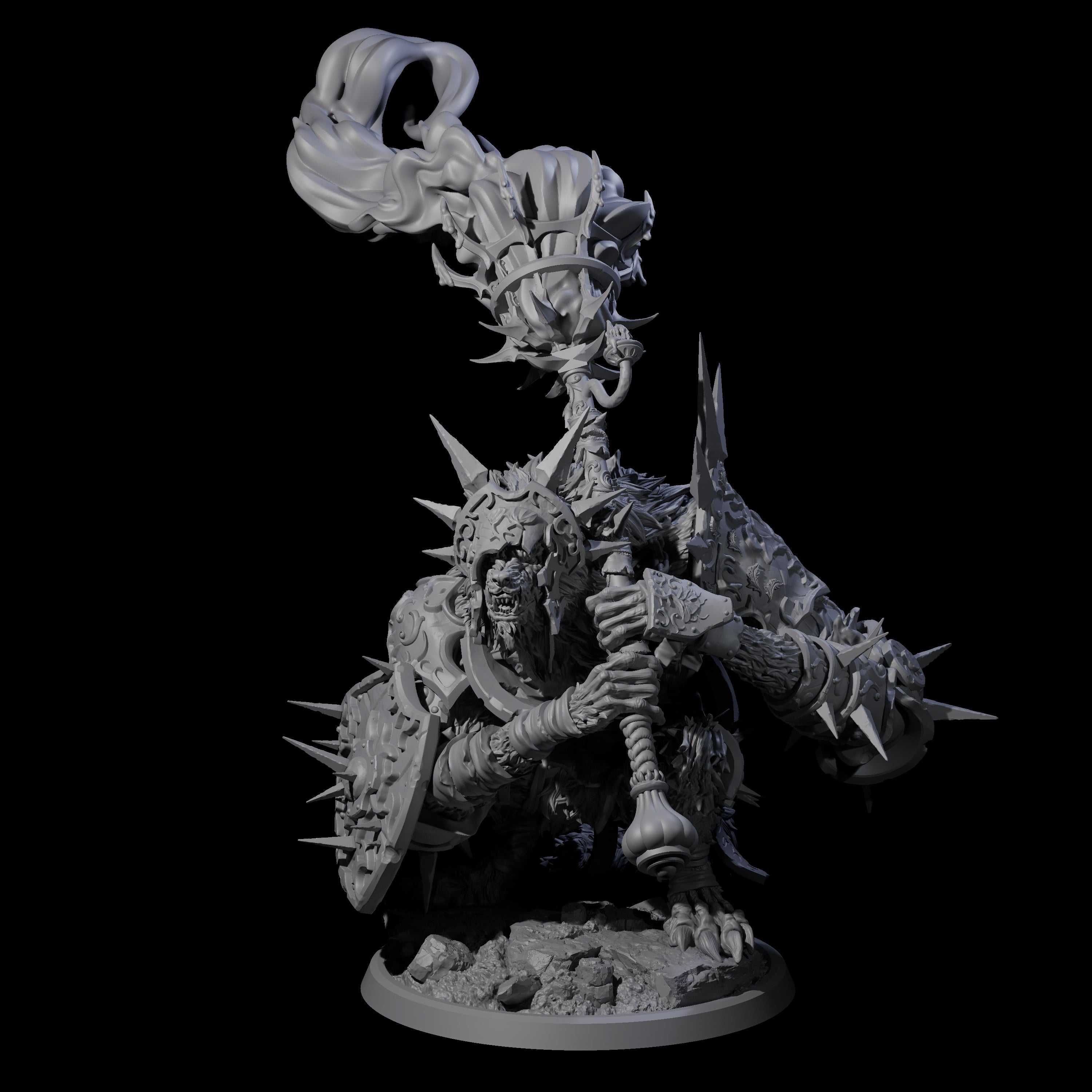 Uncontrolable Werewolf B Miniature for Dungeons and Dragons, Pathfinder or other TTRPGs