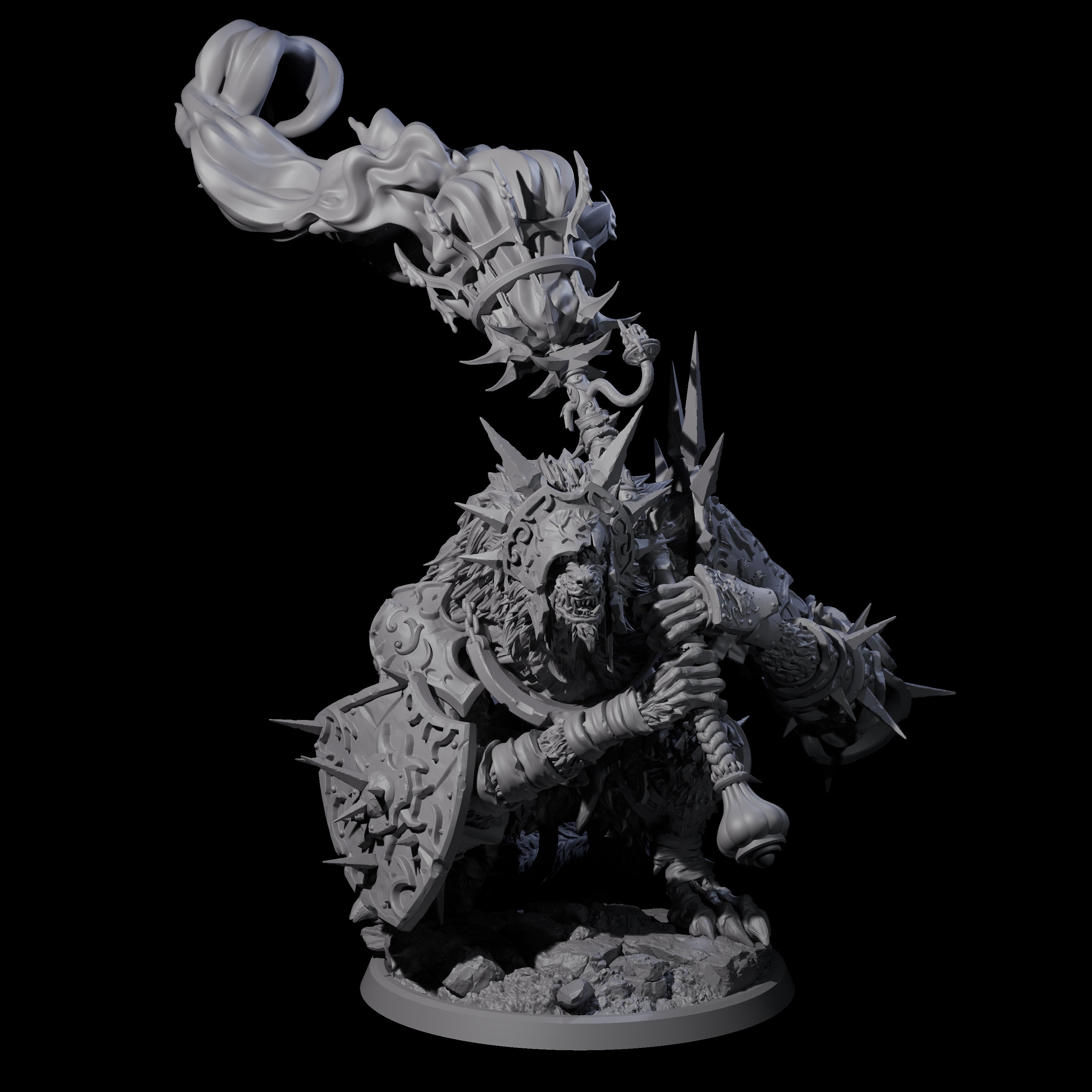 Uncontrolable Werewolf B Miniature for Dungeons and Dragons, Pathfinder or other TTRPGs