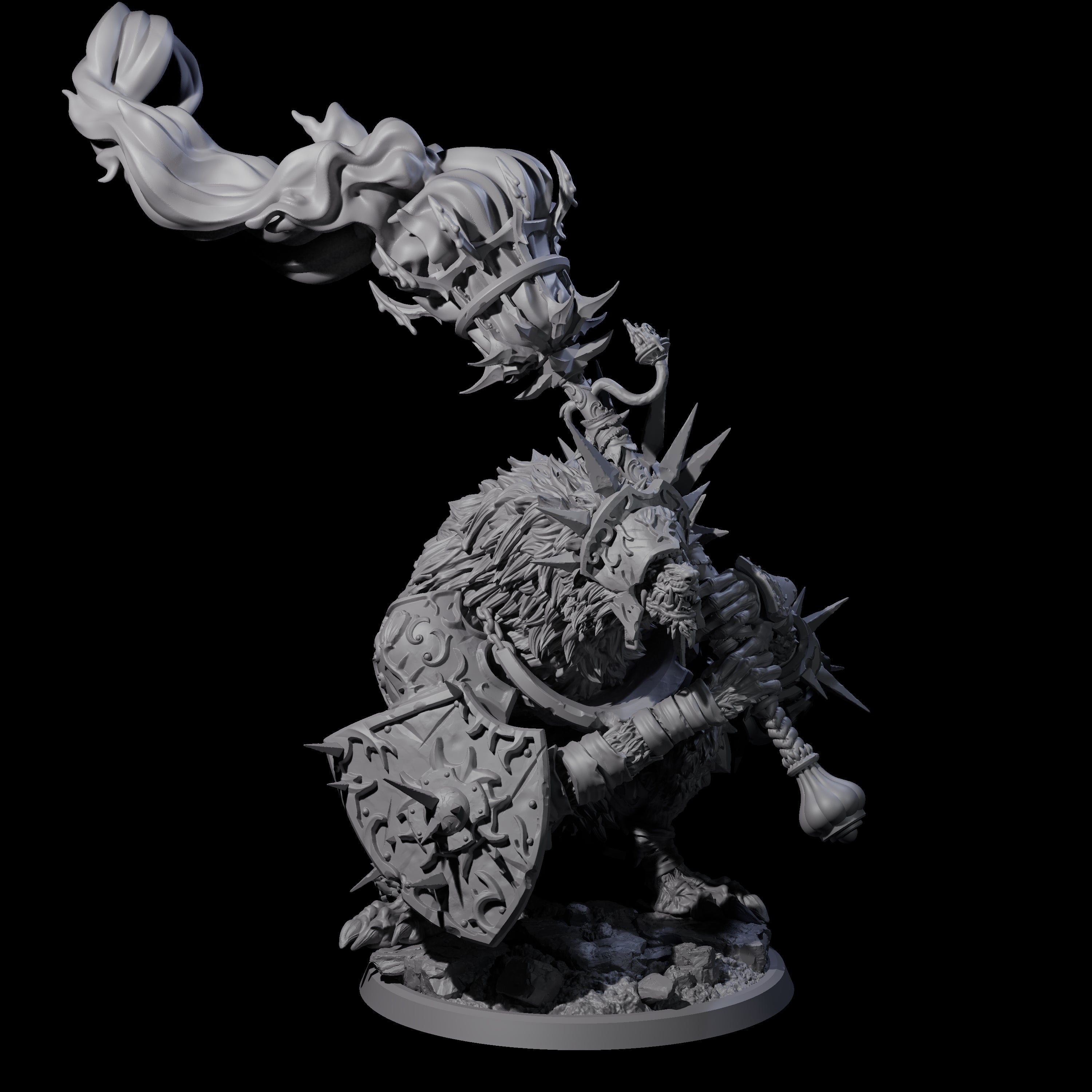 Uncontrolable Werewolf B Miniature for Dungeons and Dragons, Pathfinder or other TTRPGs
