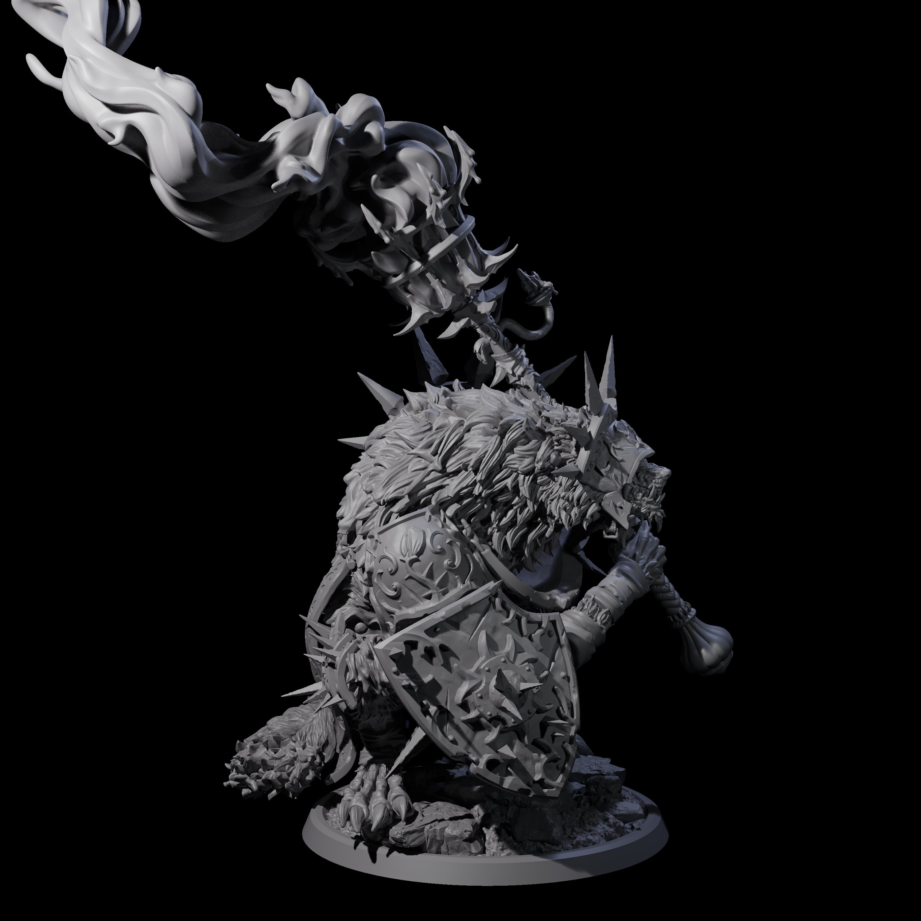 Uncontrolable Werewolf B Miniature for Dungeons and Dragons, Pathfinder or other TTRPGs