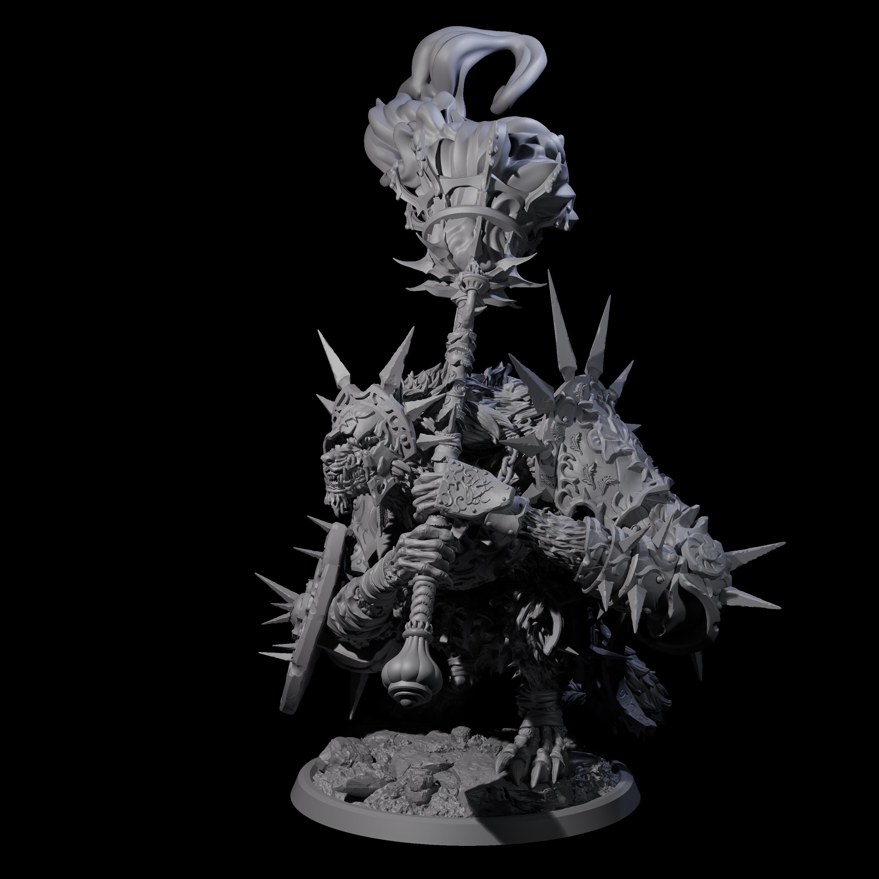 Uncontrolable Werewolf B Miniature for Dungeons and Dragons, Pathfinder or other TTRPGs