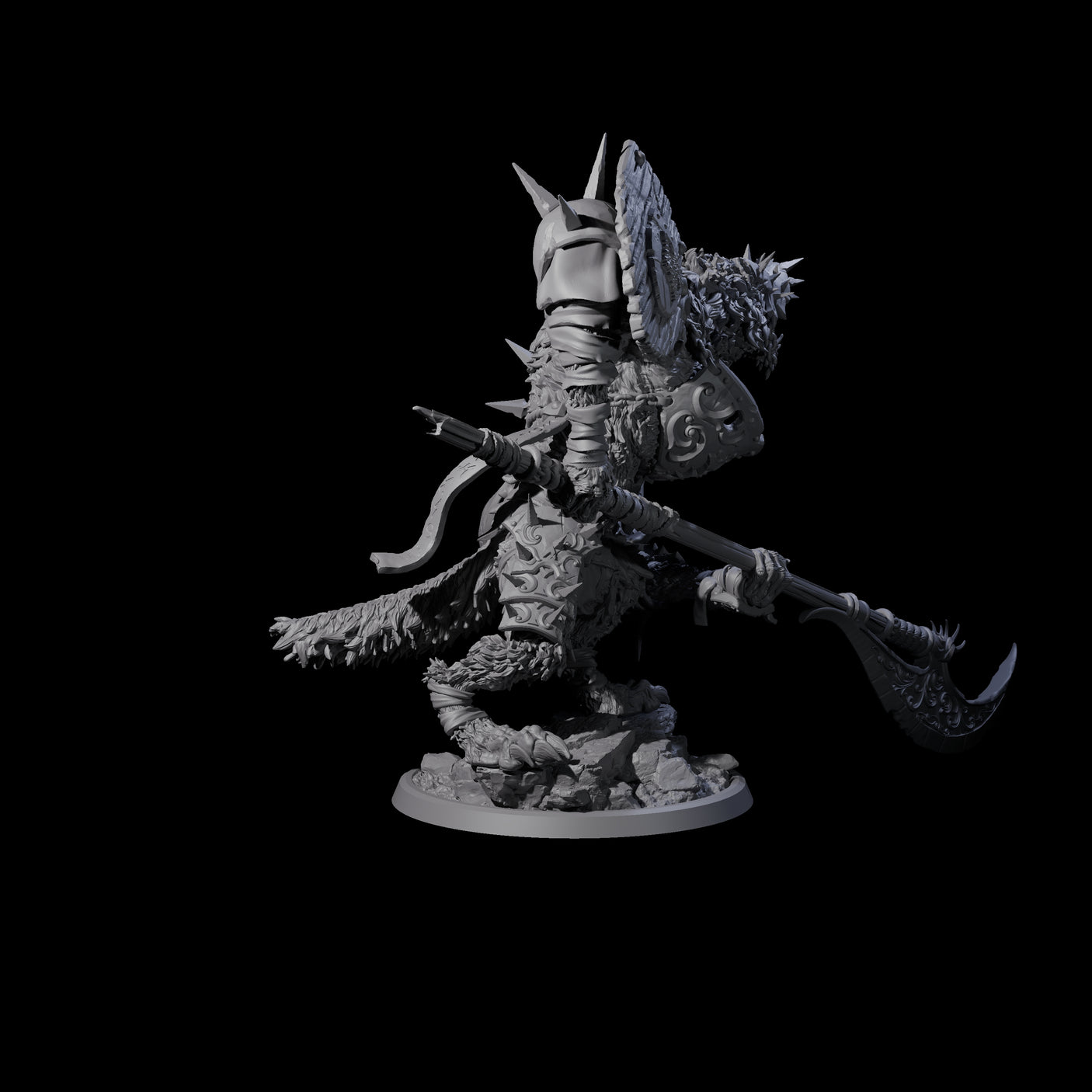Uncontrolable Werewolf C Miniature for Dungeons and Dragons, Pathfinder or other TTRPGs