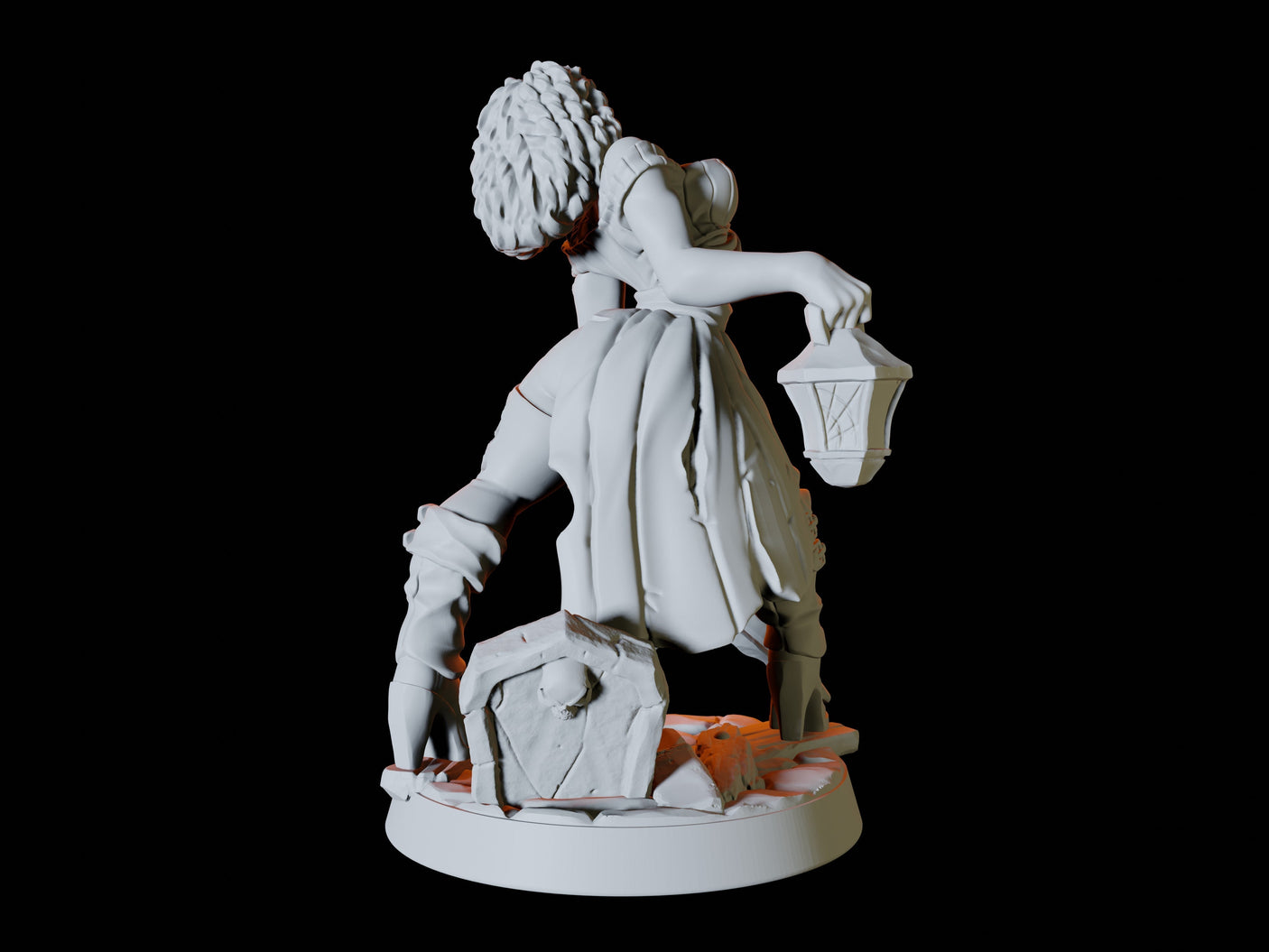 Undead Zombie Pin-up Miniature for Dungeons and Dragons, Pathfinder or other TTRPGs
