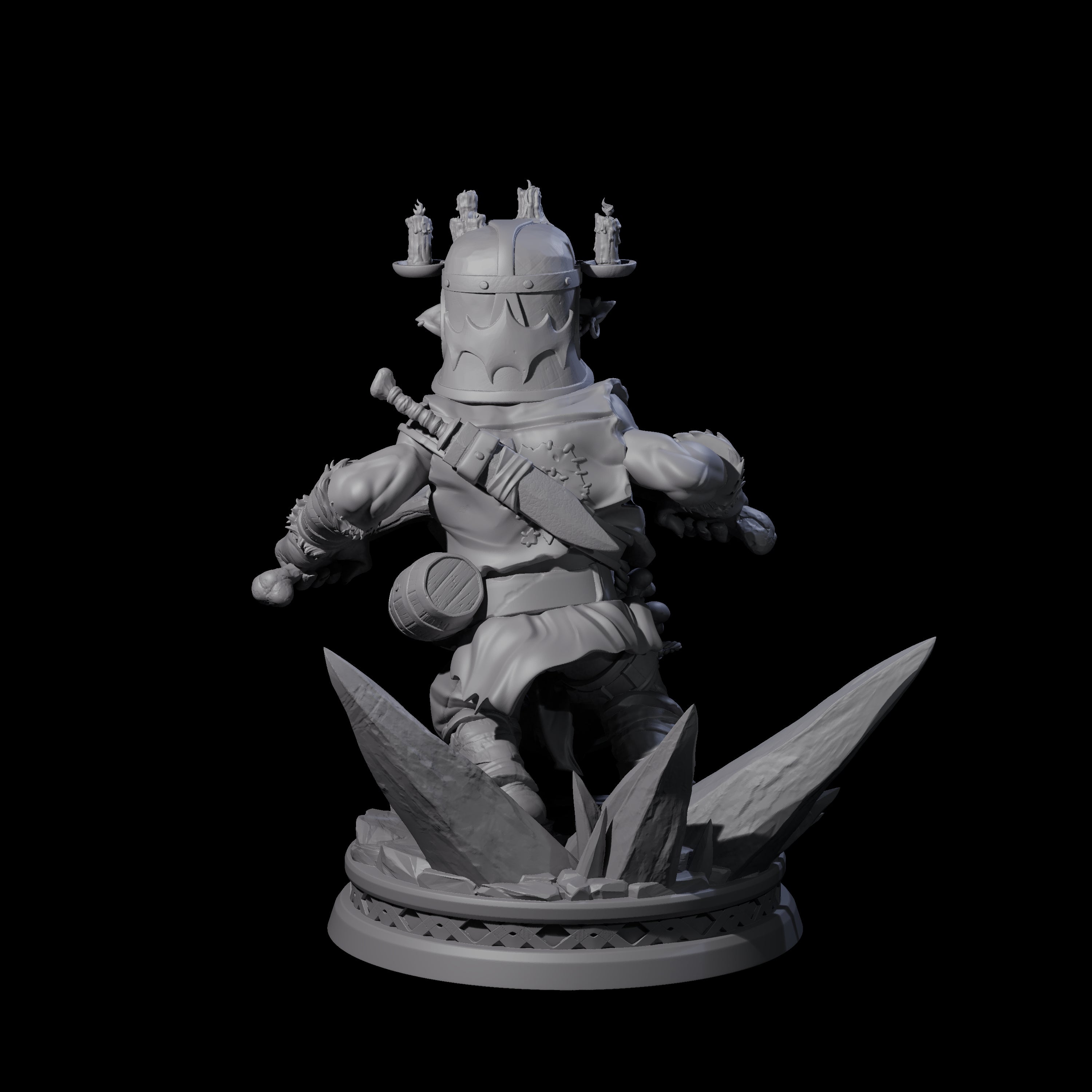 Unflappable Goblin Drummer Miniature for Dungeons and Dragons, Pathfinder or other TTRPGs