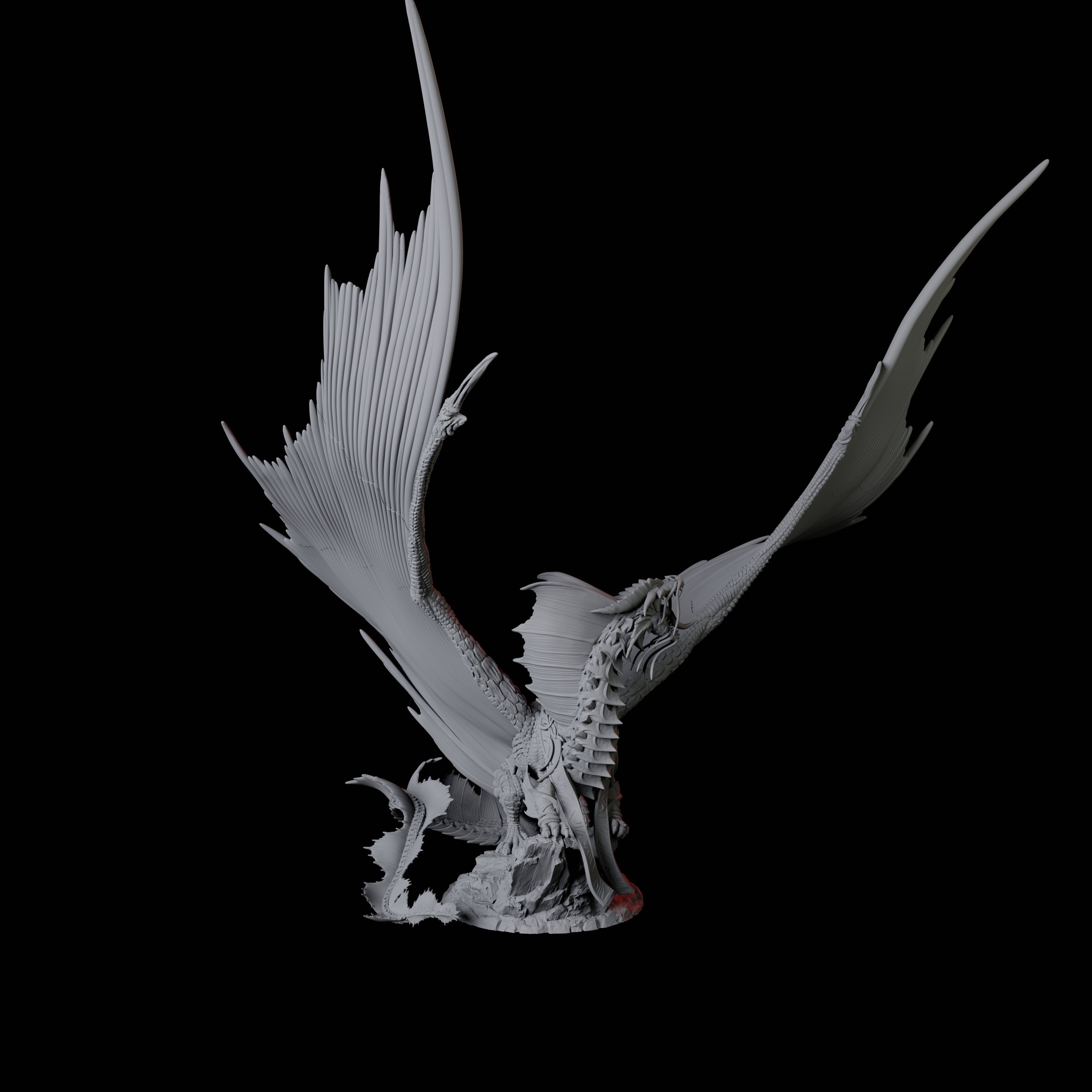 Unfurled Brass Dragon Miniature for Dungeons and Dragons, Pathfinder or other TTRPGs