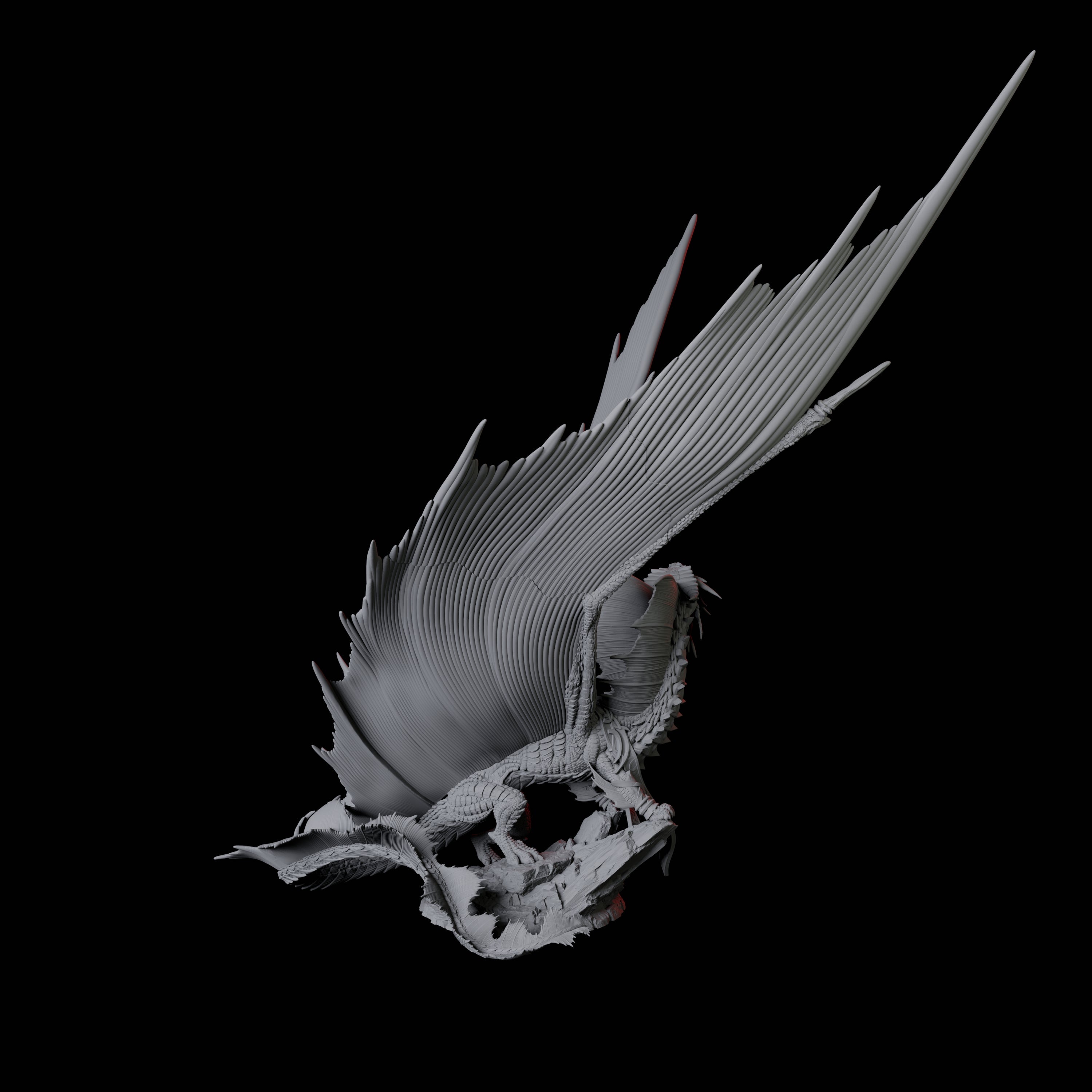 Unfurled Brass Dragon Miniature for Dungeons and Dragons, Pathfinder or other TTRPGs