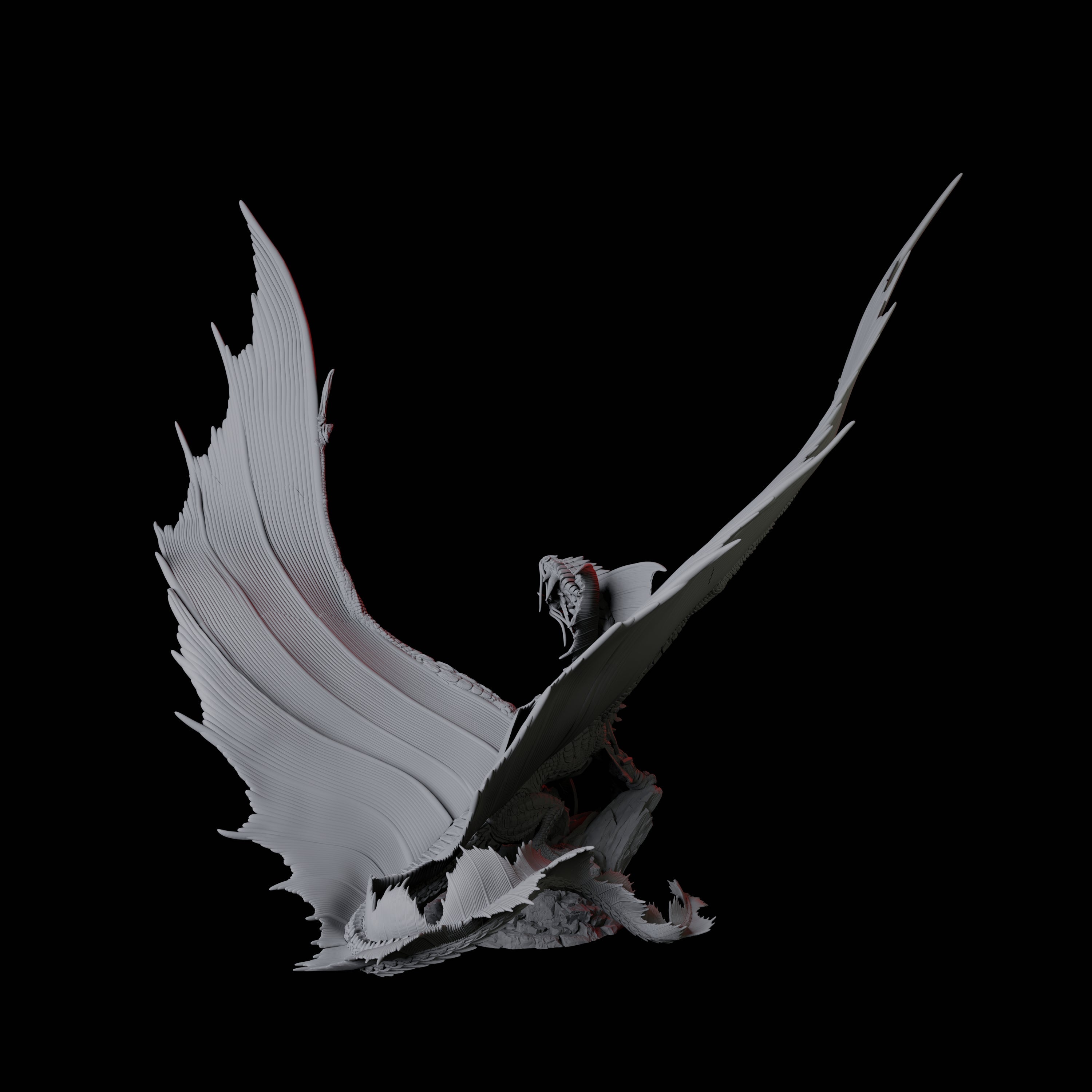 Unfurled Brass Dragon Miniature for Dungeons and Dragons, Pathfinder or other TTRPGs