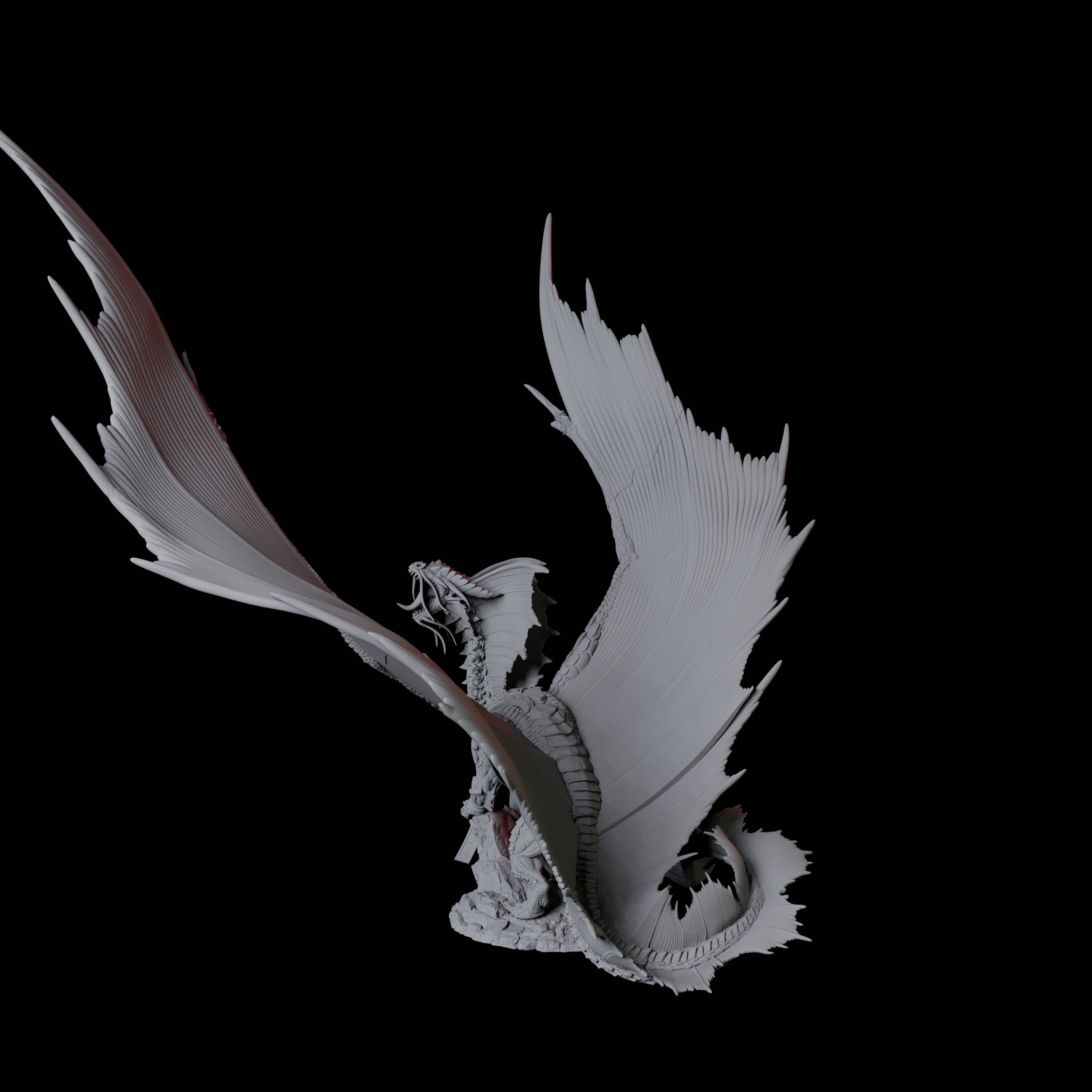 Unfurled Brass Dragon Miniature for Dungeons and Dragons, Pathfinder or other TTRPGs