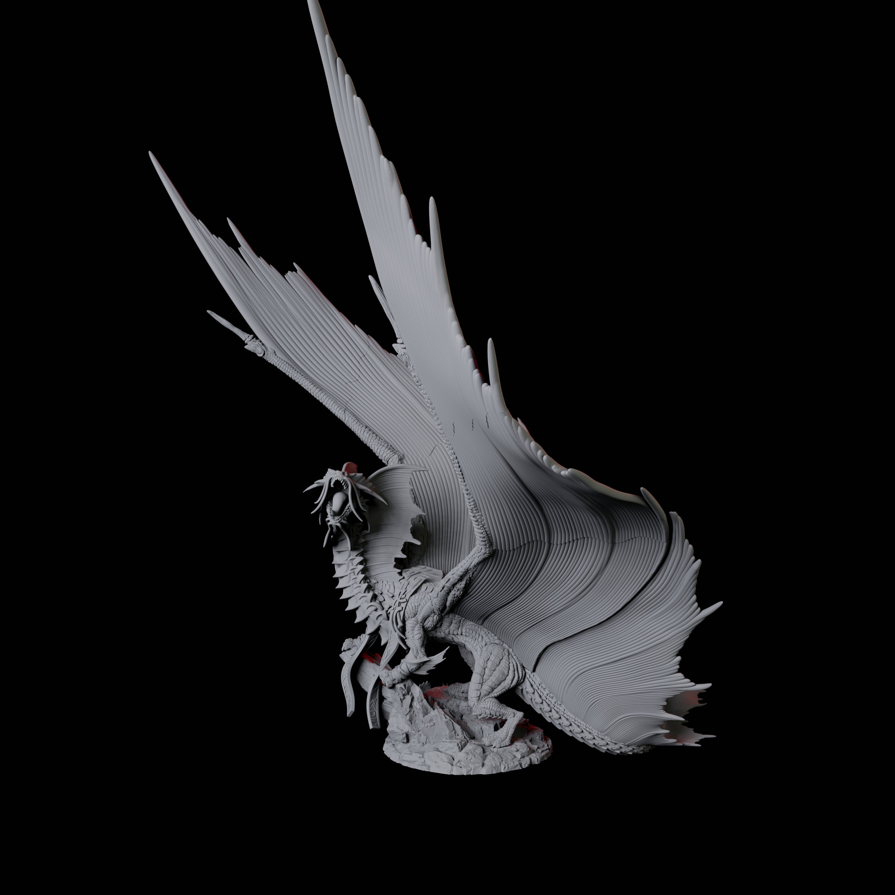 Unfurled Brass Dragon Miniature for Dungeons and Dragons, Pathfinder or other TTRPGs