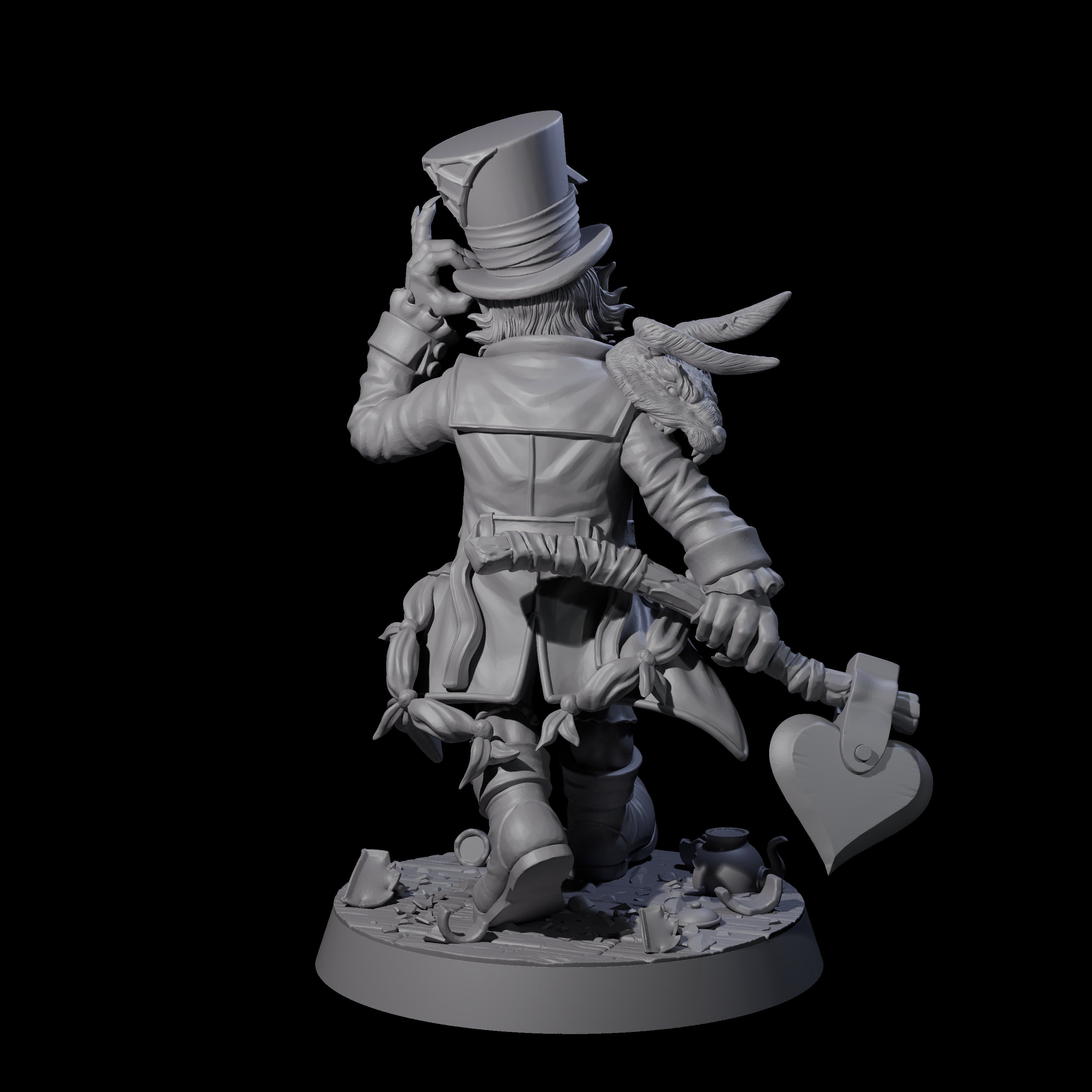 Unhinged Goblin Mad Hatter Miniature for Dungeons and Dragons, Pathfinder or other TTRPGs