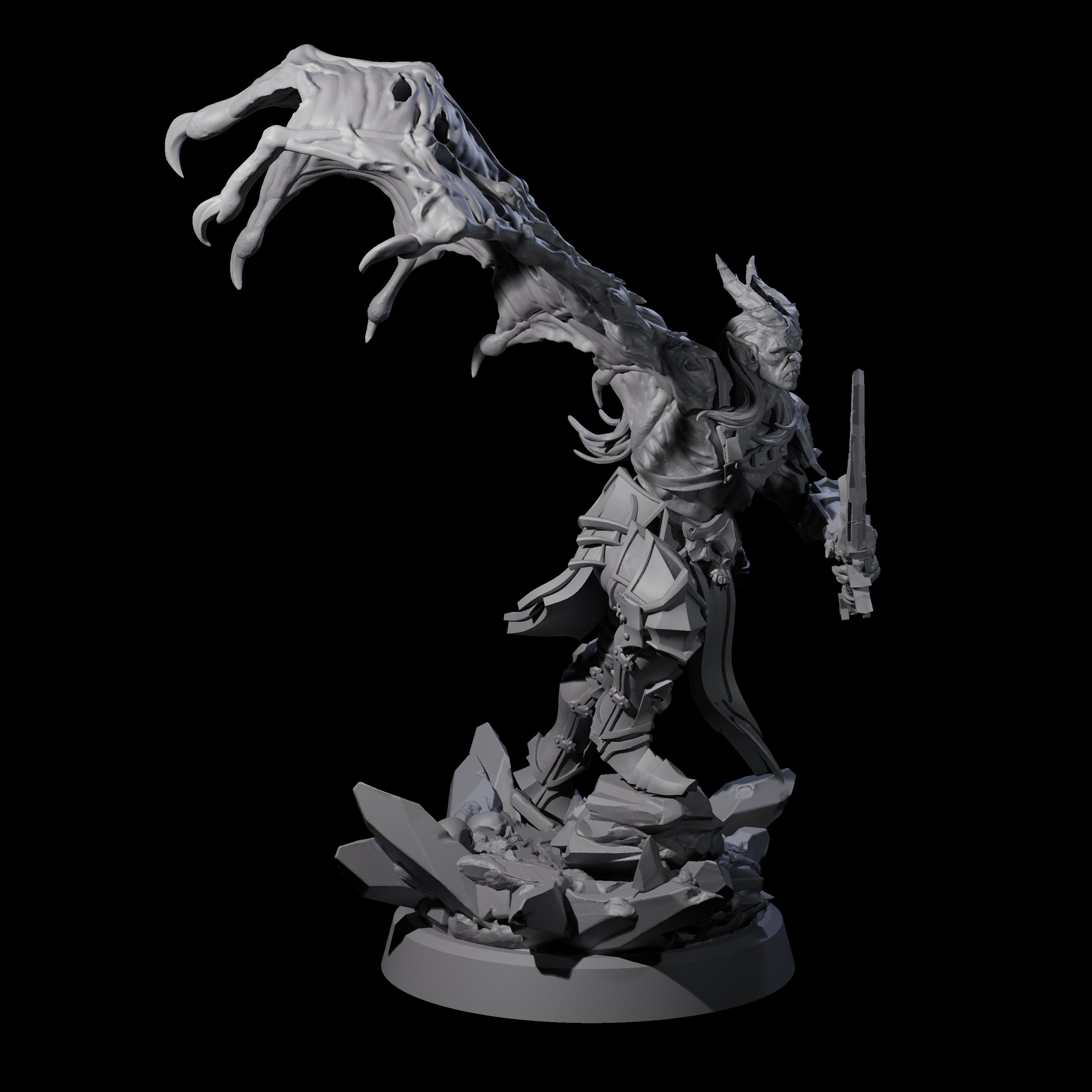 Unholy Half Winged Cambion A Miniature for Dungeons and Dragons, Pathfinder or other TTRPGs