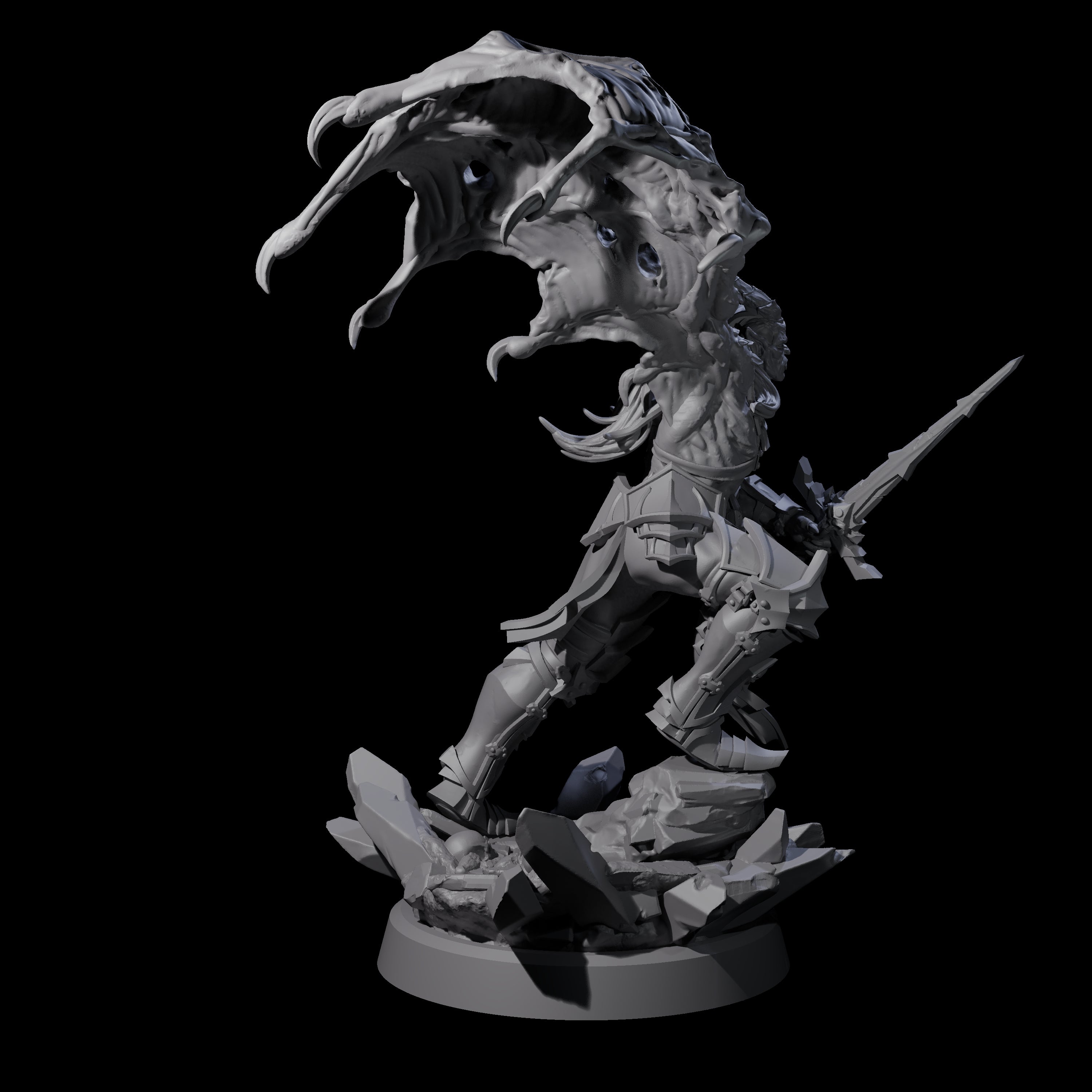 Unholy Half Winged Cambion A Miniature for Dungeons and Dragons, Pathfinder or other TTRPGs