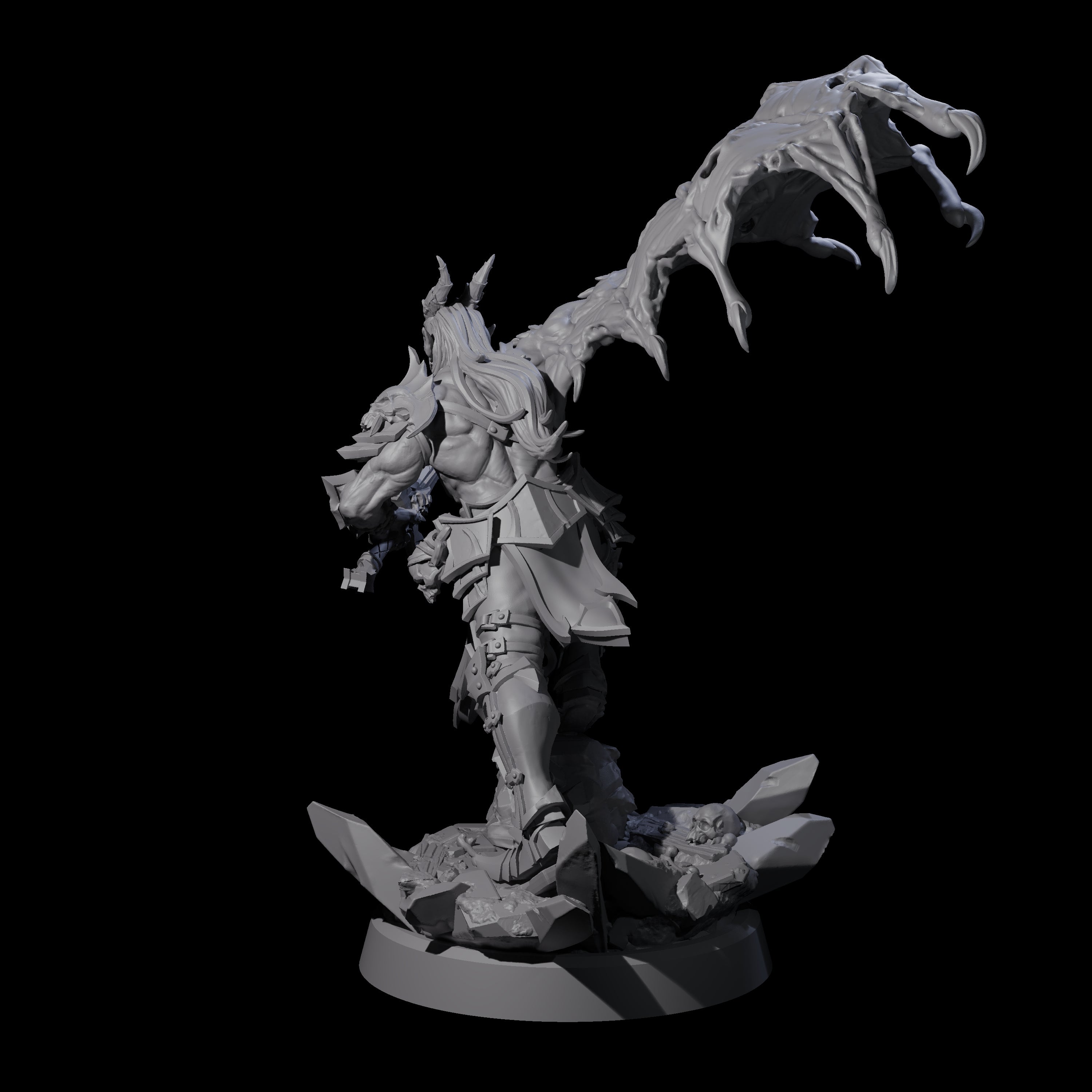 Unholy Half Winged Cambion A Miniature for Dungeons and Dragons, Pathfinder or other TTRPGs