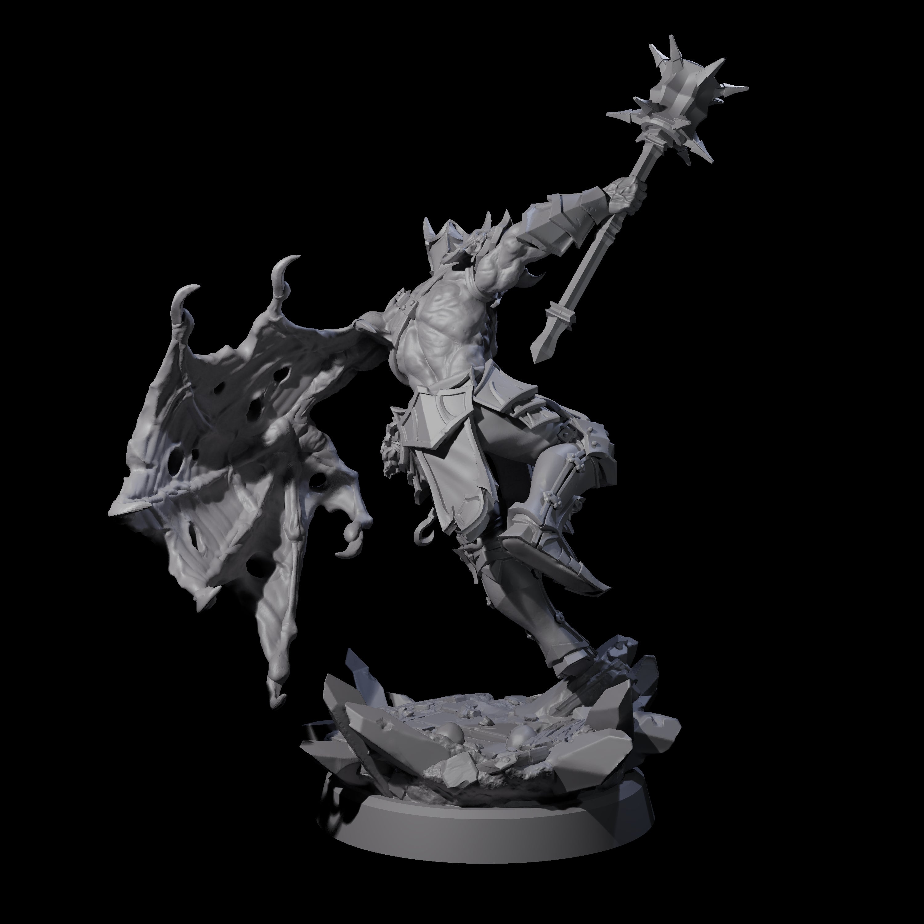 Unholy Half Winged Cambion B Miniature for Dungeons and Dragons, Pathfinder or other TTRPGs