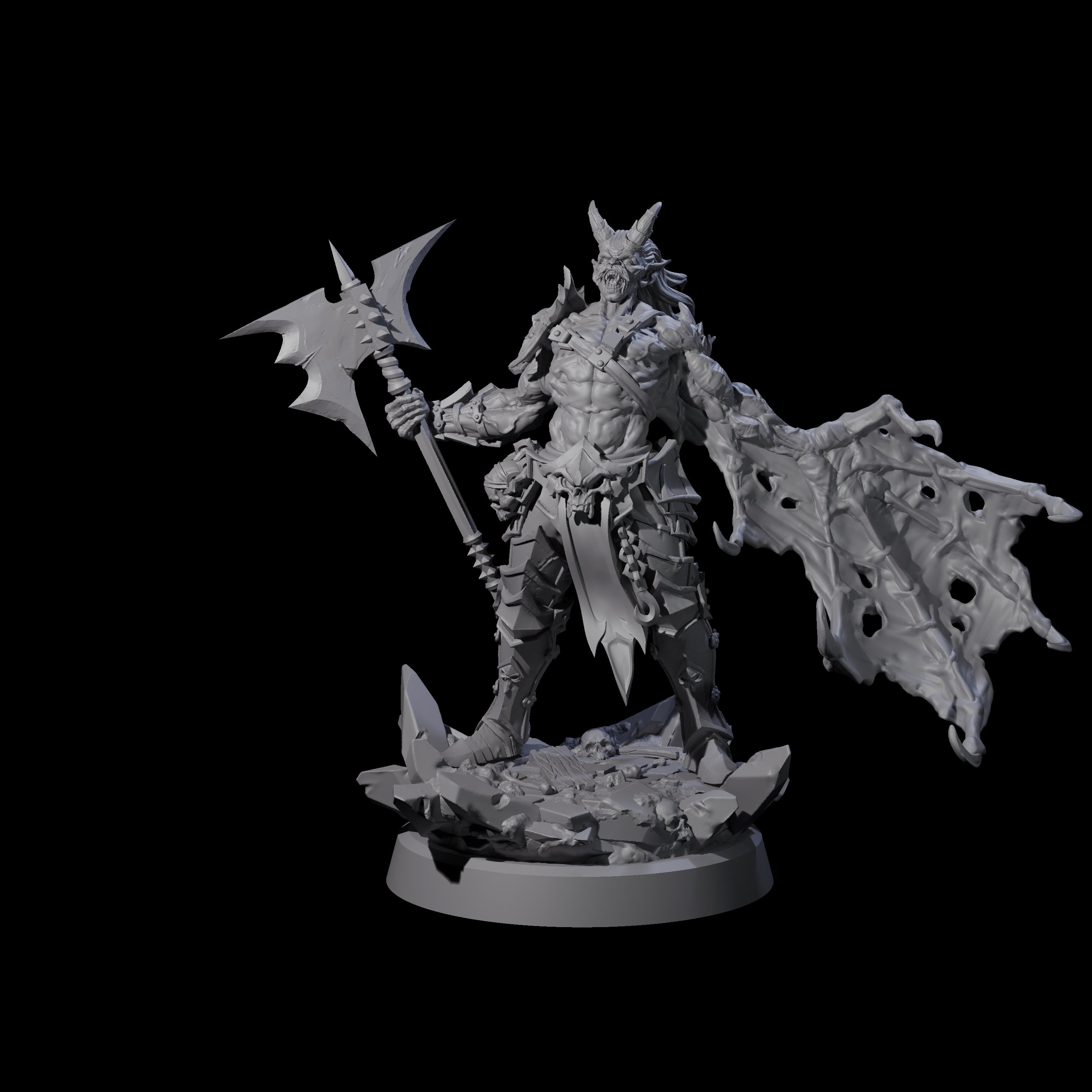 Unholy Half Winged Cambion C Miniature for Dungeons and Dragons, Pathfinder or other TTRPGs