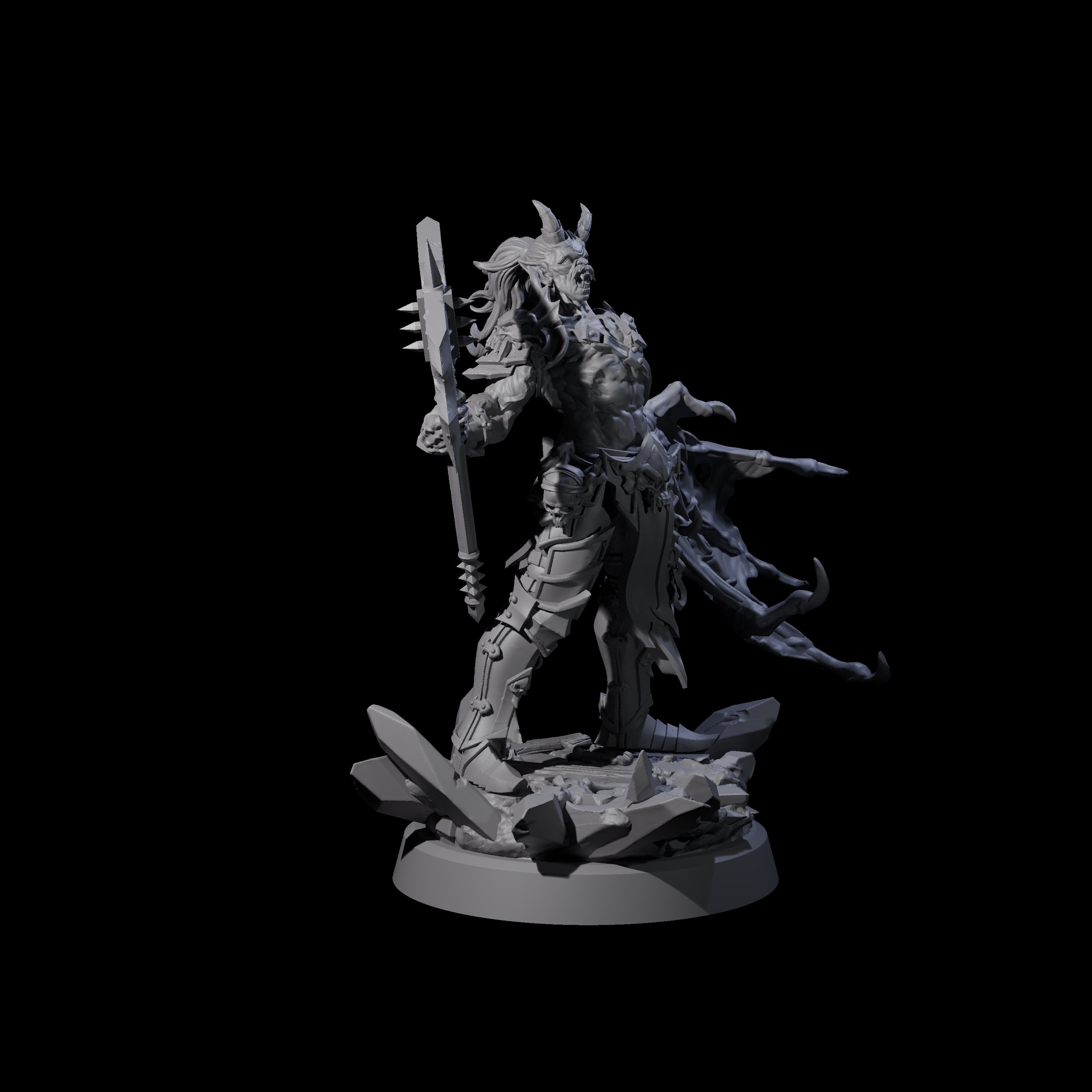 Unholy Half Winged Cambion C Miniature for Dungeons and Dragons, Pathfinder or other TTRPGs