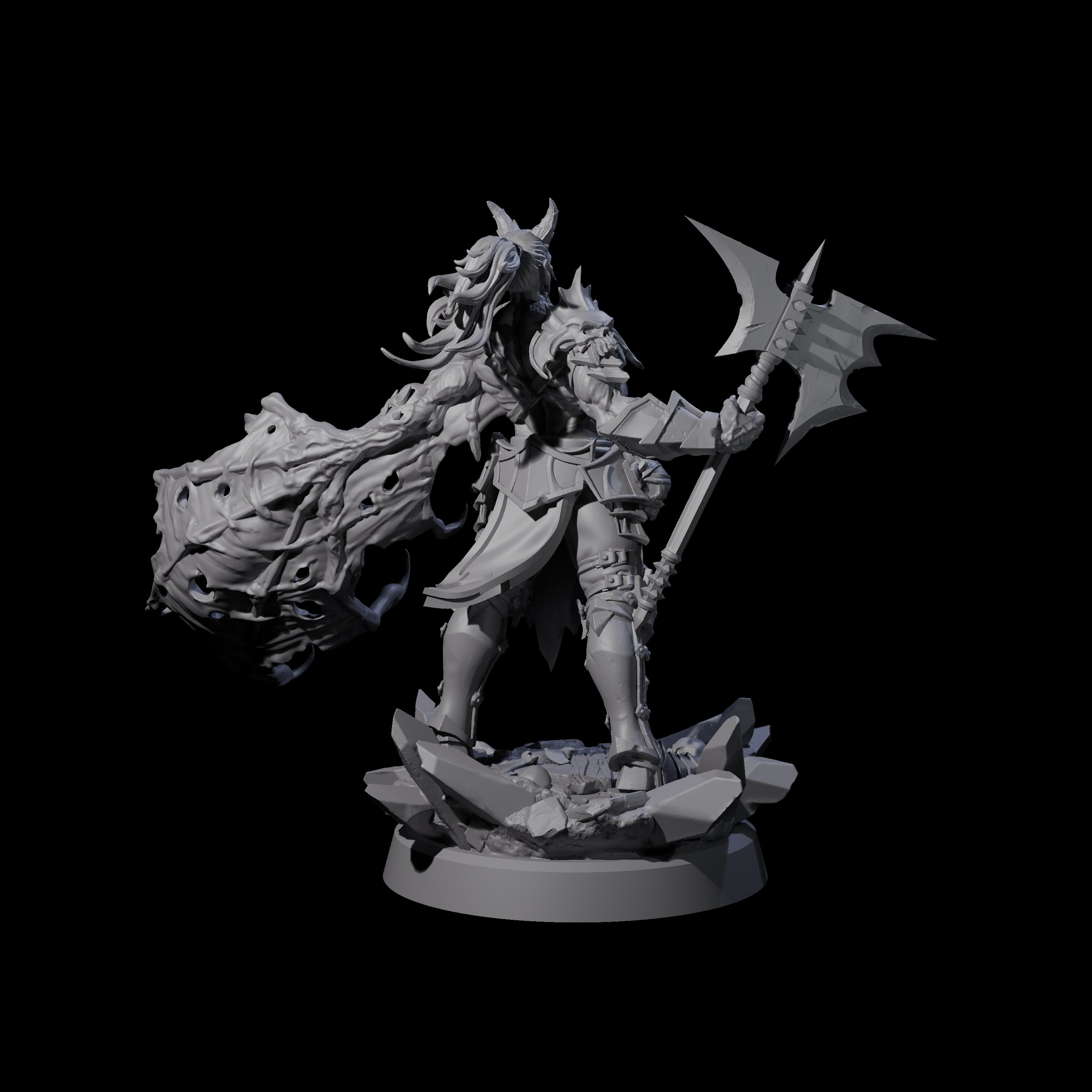Unholy Half Winged Cambion C Miniature for Dungeons and Dragons, Pathfinder or other TTRPGs