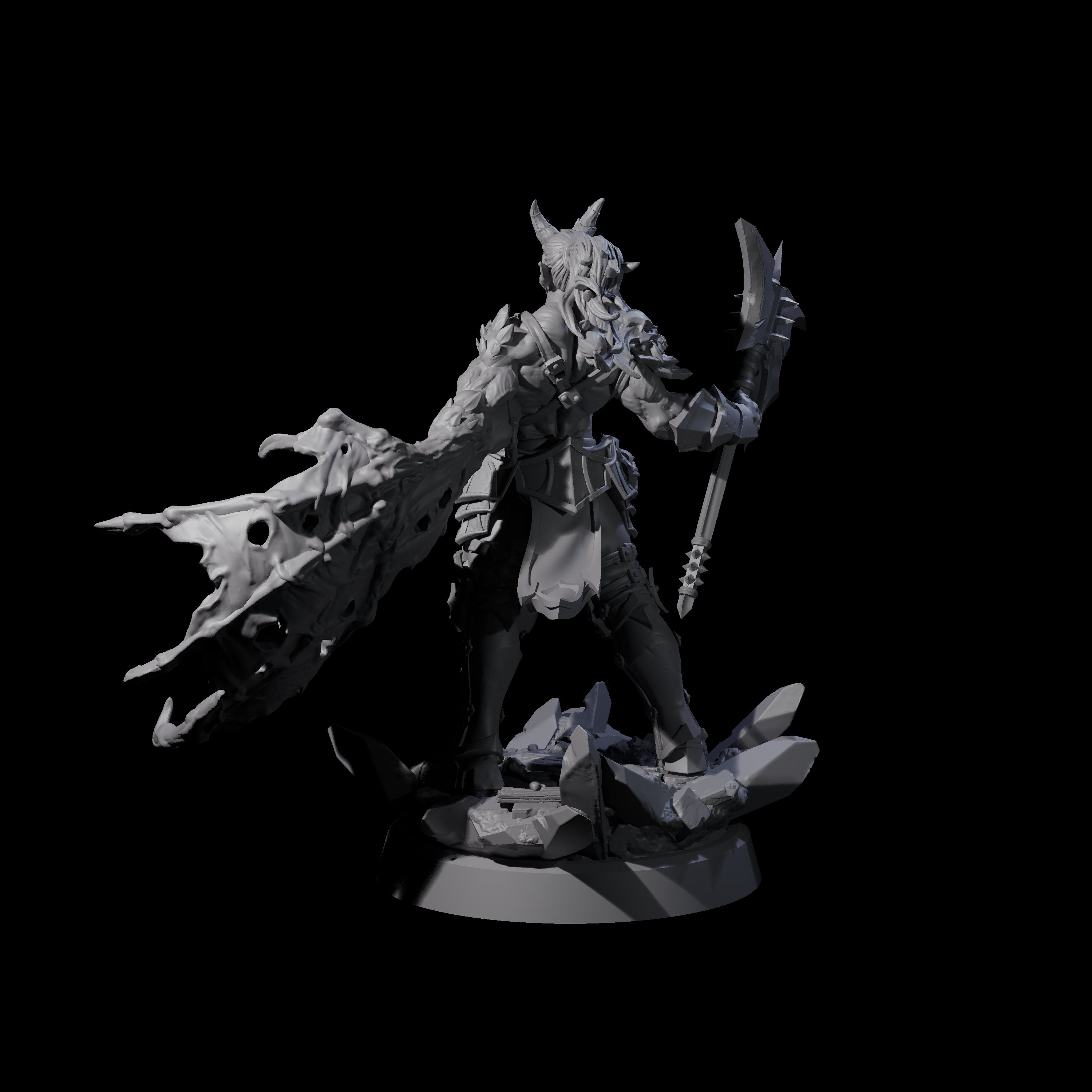 Unholy Half Winged Cambion C Miniature for Dungeons and Dragons, Pathfinder or other TTRPGs