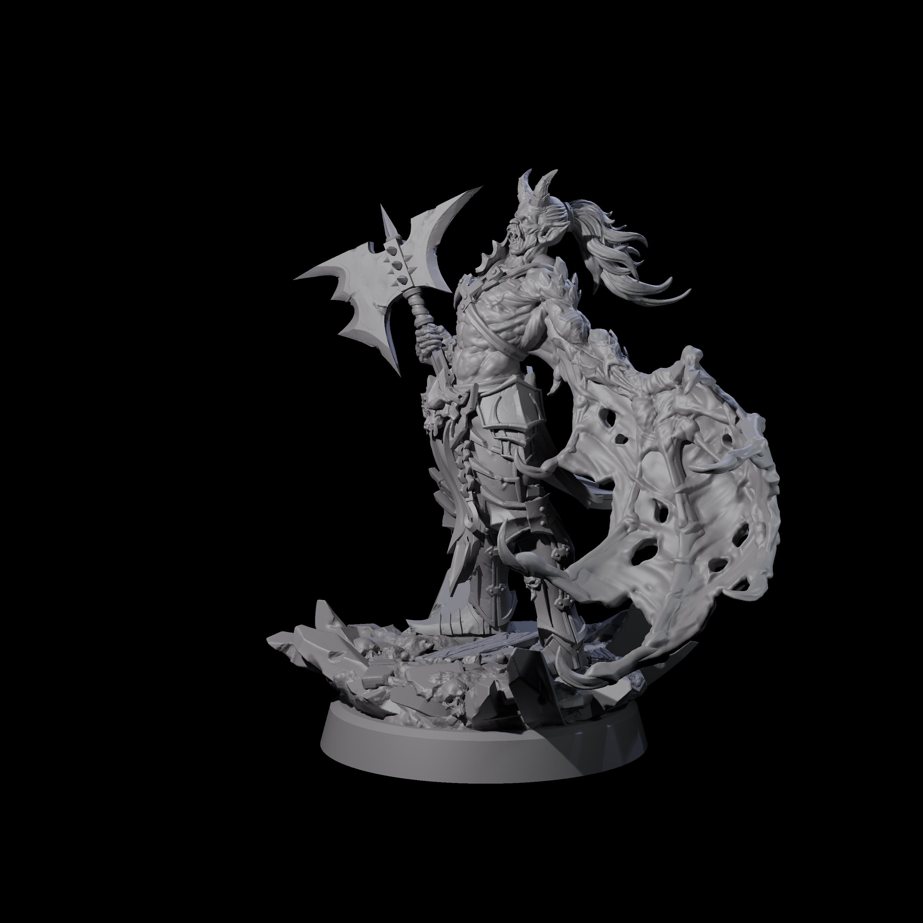 Unholy Half Winged Cambion C Miniature for Dungeons and Dragons, Pathfinder or other TTRPGs