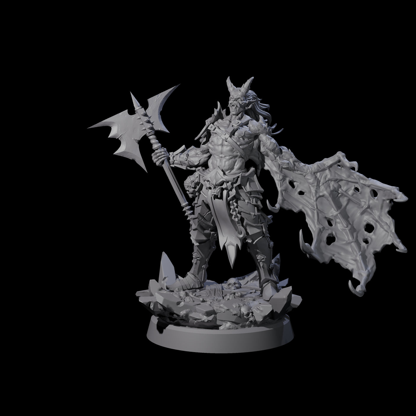 Unholy Half Winged Cambion C Miniature for Dungeons and Dragons, Pathfinder or other TTRPGs