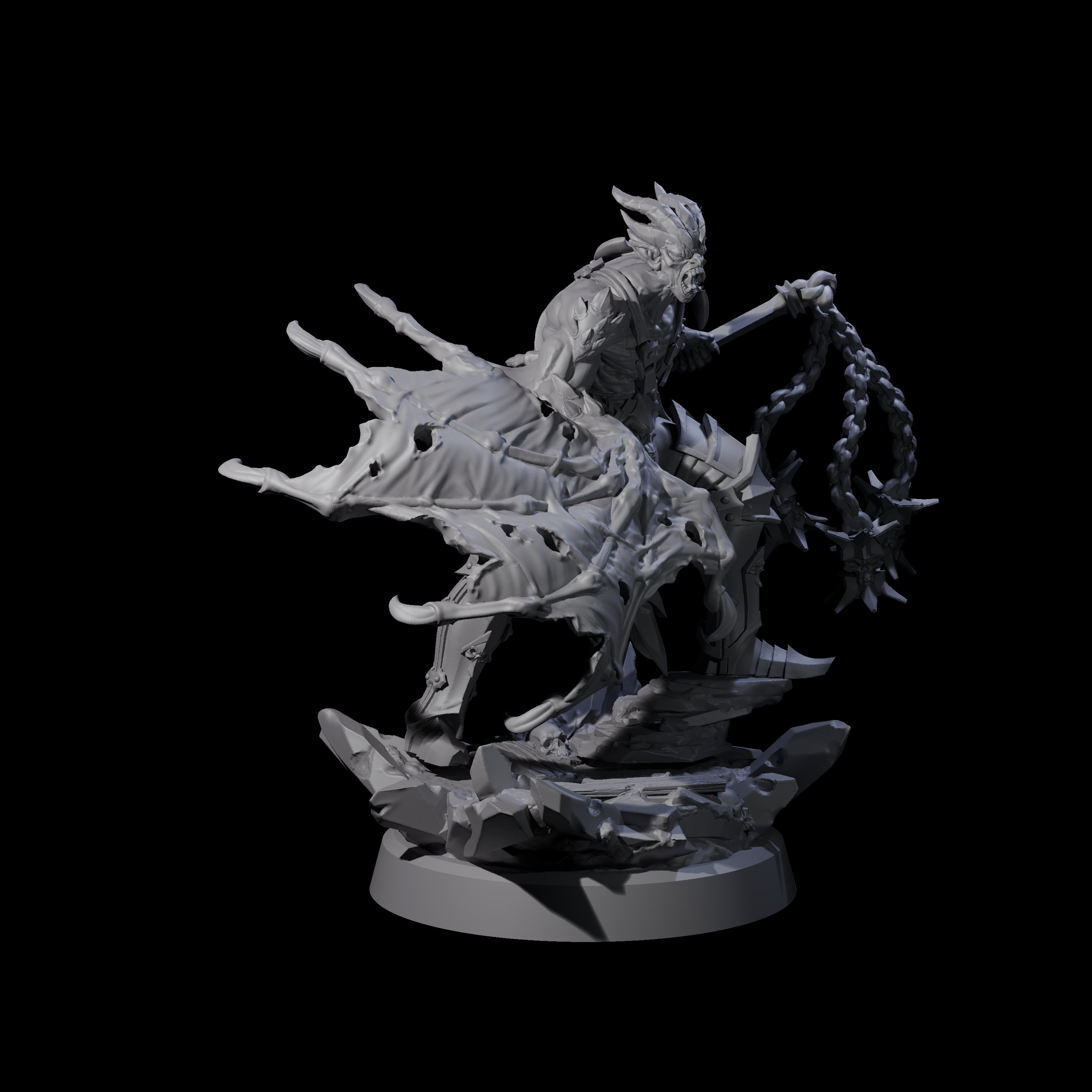 Unholy Half Winged Cambion D Miniature for Dungeons and Dragons, Pathfinder or other TTRPGs