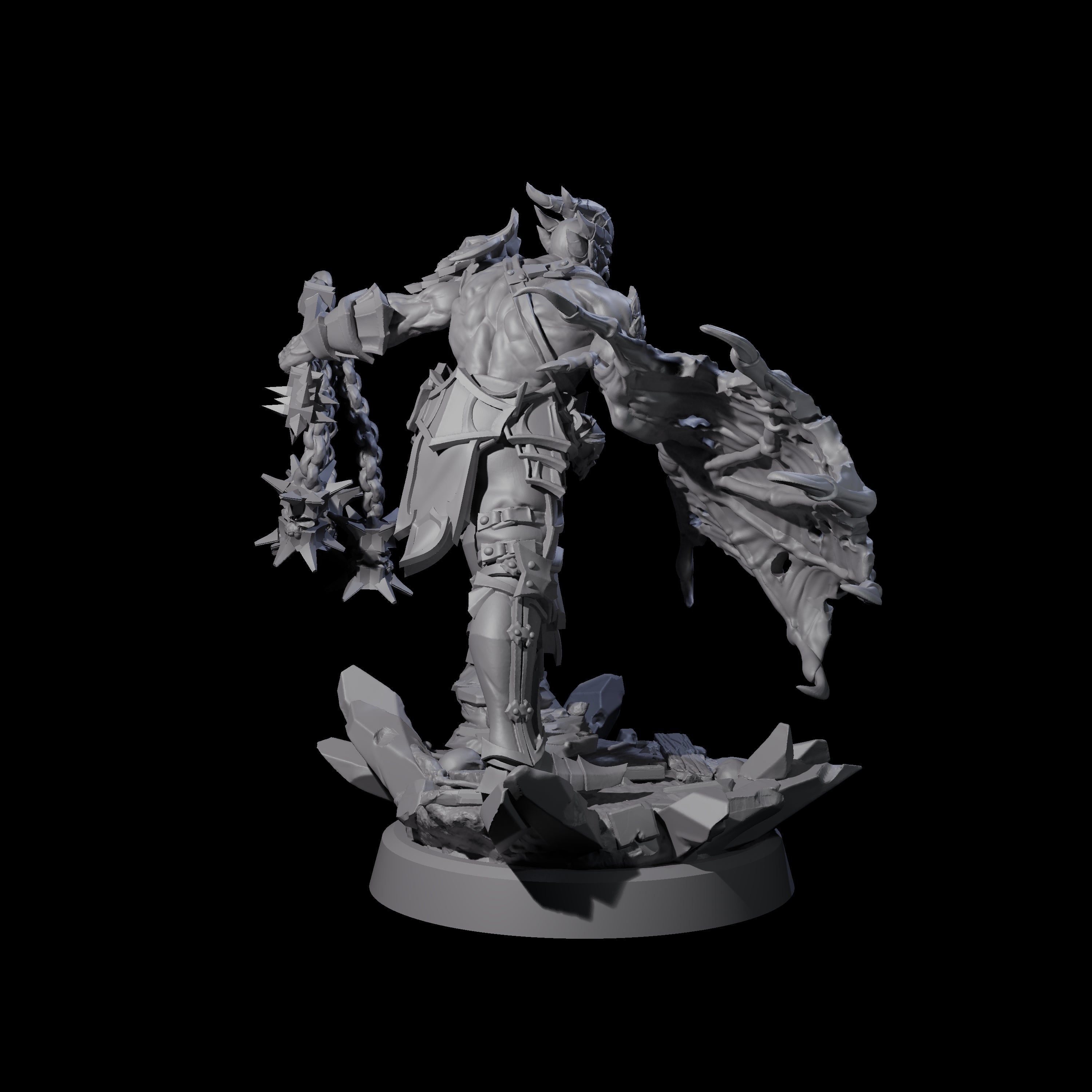 Unholy Half Winged Cambion D Miniature for Dungeons and Dragons, Pathfinder or other TTRPGs