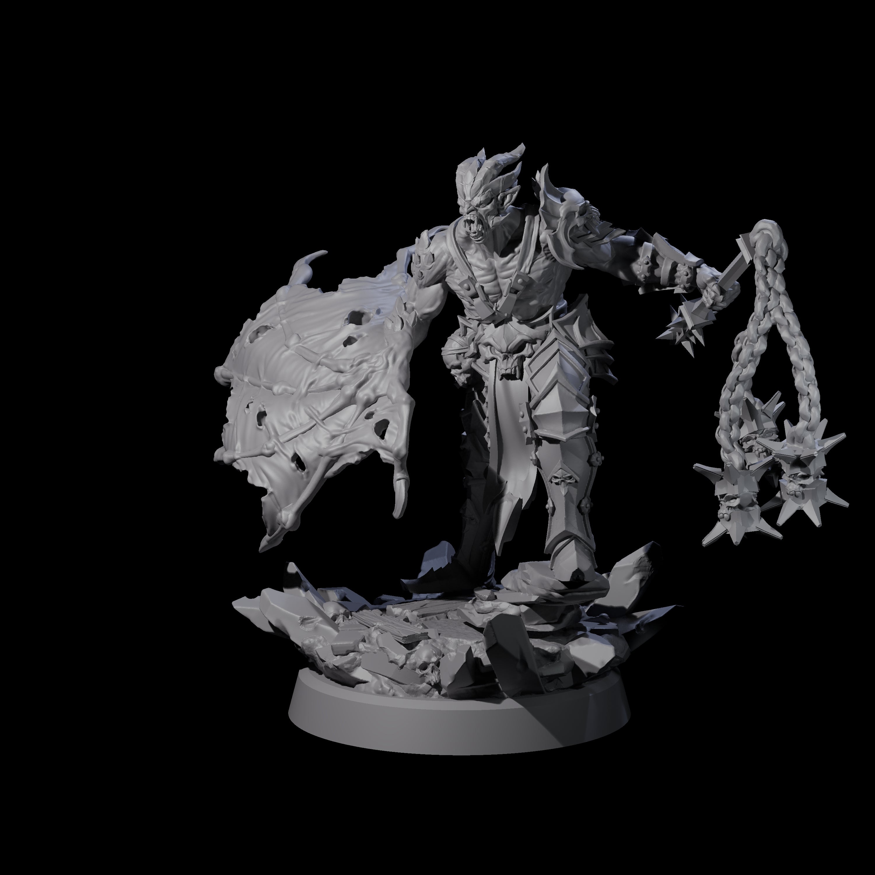 Unholy Half Winged Cambion D Miniature for Dungeons and Dragons, Pathfinder or other TTRPGs