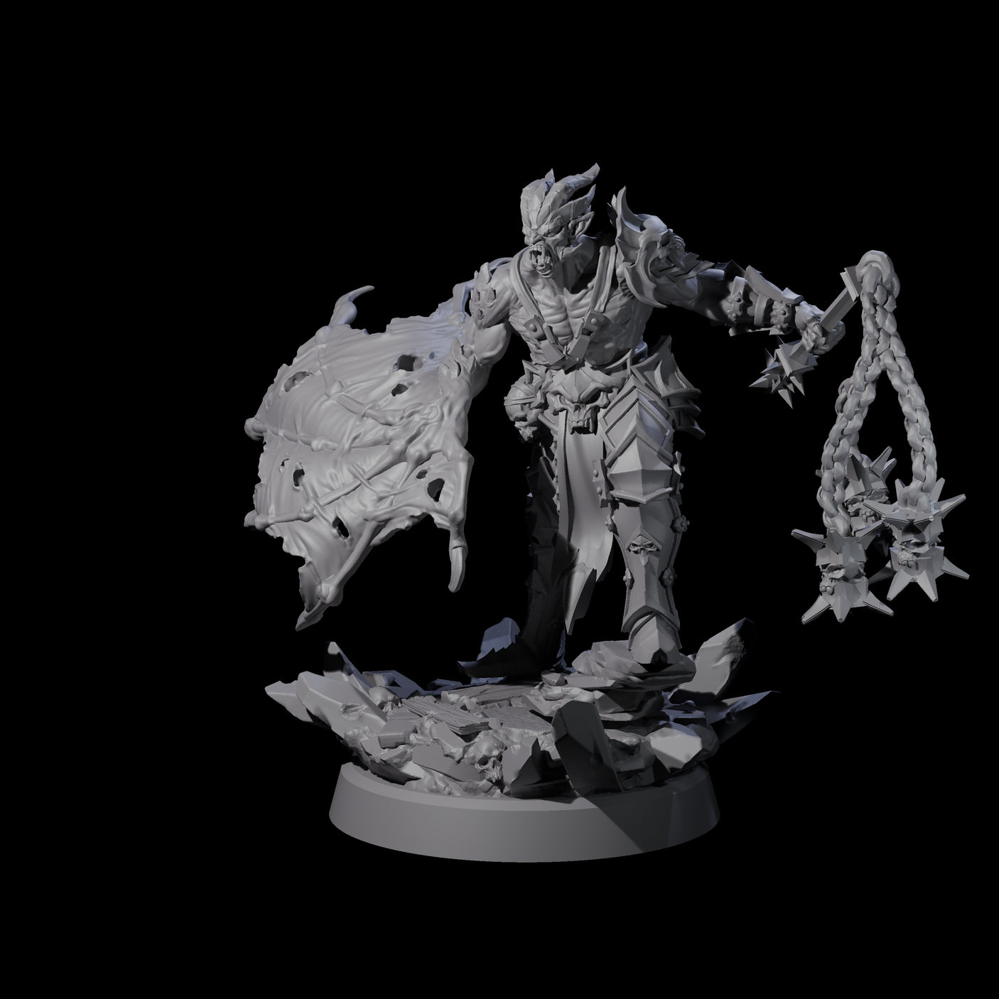 Unholy Half Winged Cambion D Miniature for Dungeons and Dragons, Pathfinder or other TTRPGs