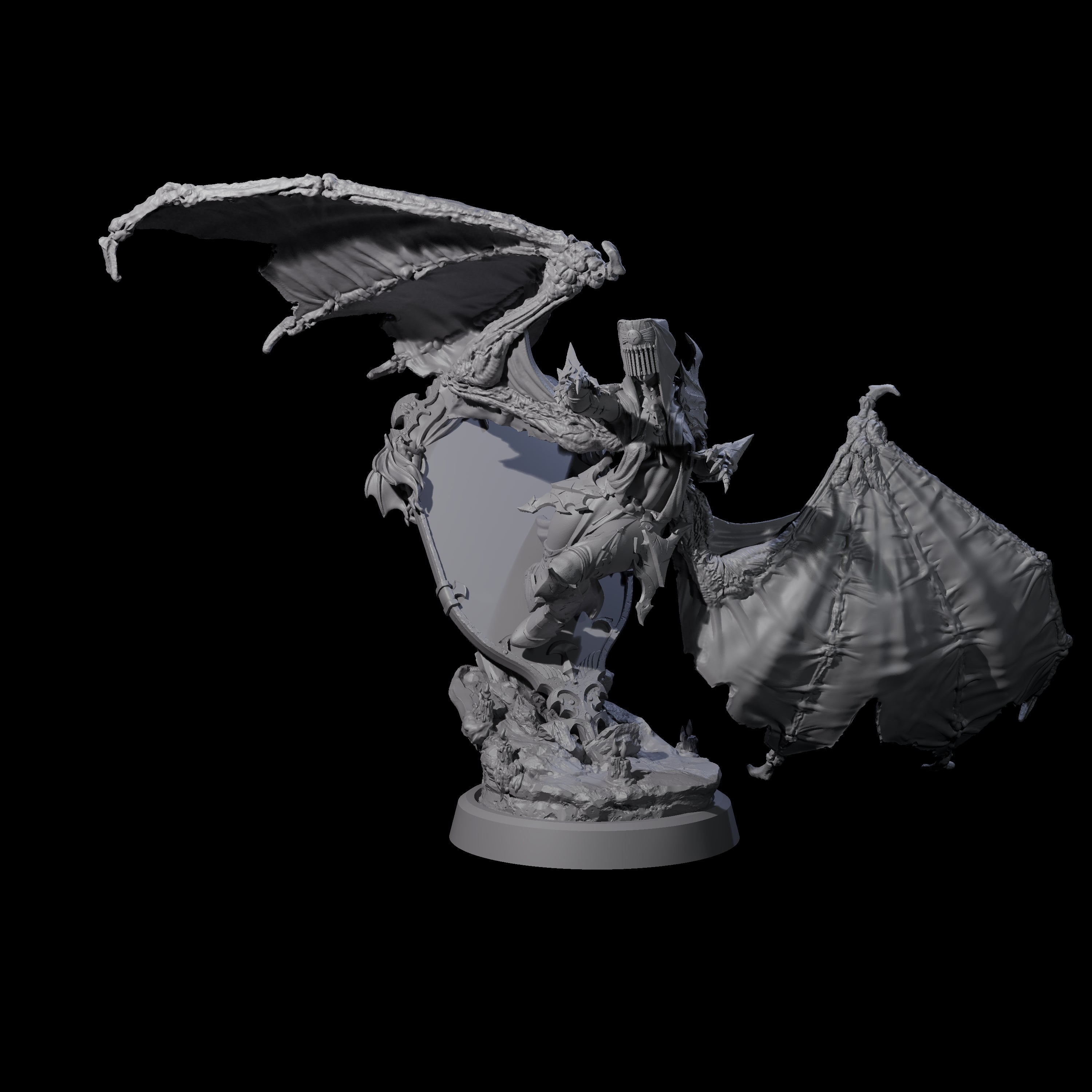 Unholy Nephilim Fighter B Miniature for Dungeons and Dragons, Pathfinder or other TTRPGs