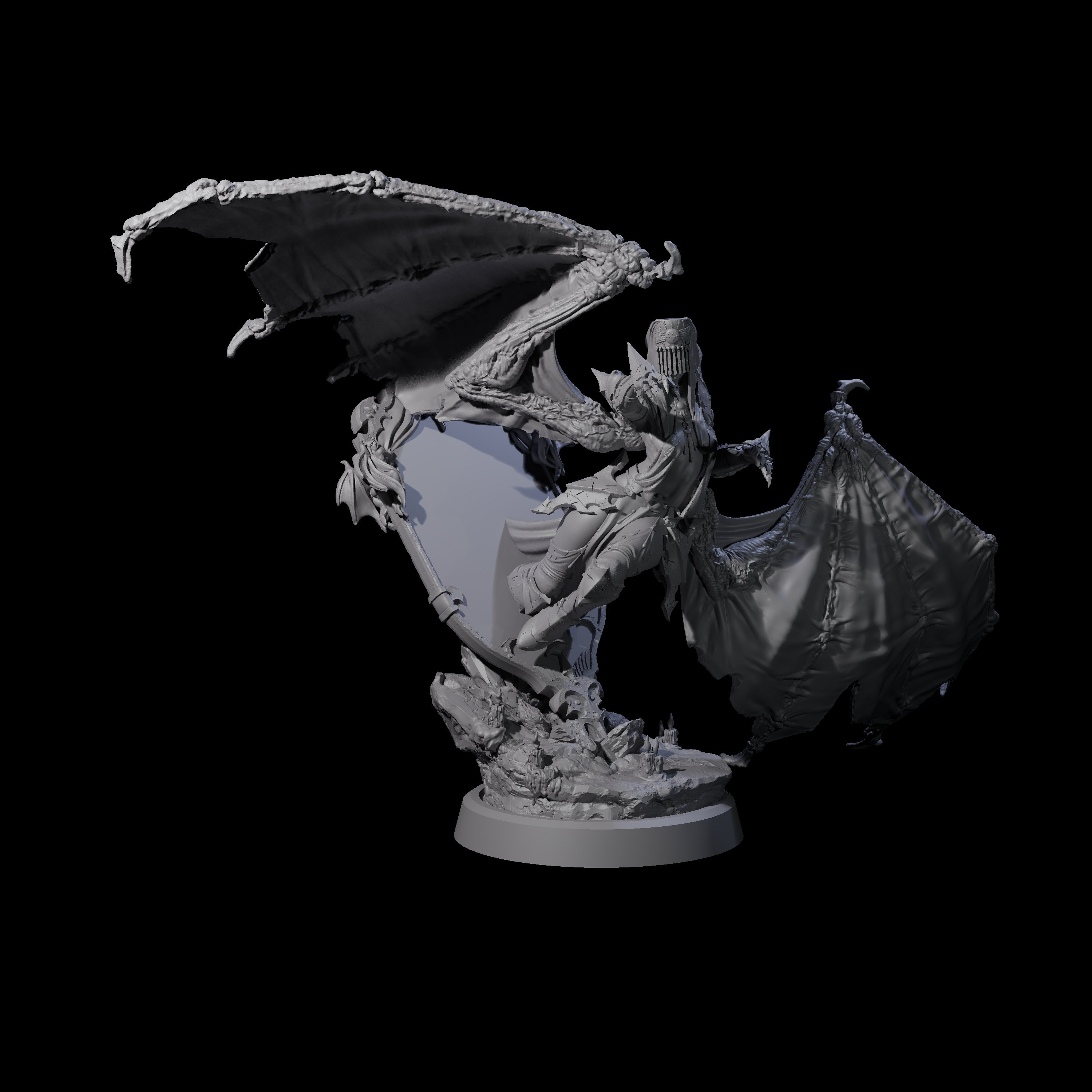 Unholy Nephilim Fighter B Miniature for Dungeons and Dragons, Pathfinder or other TTRPGs