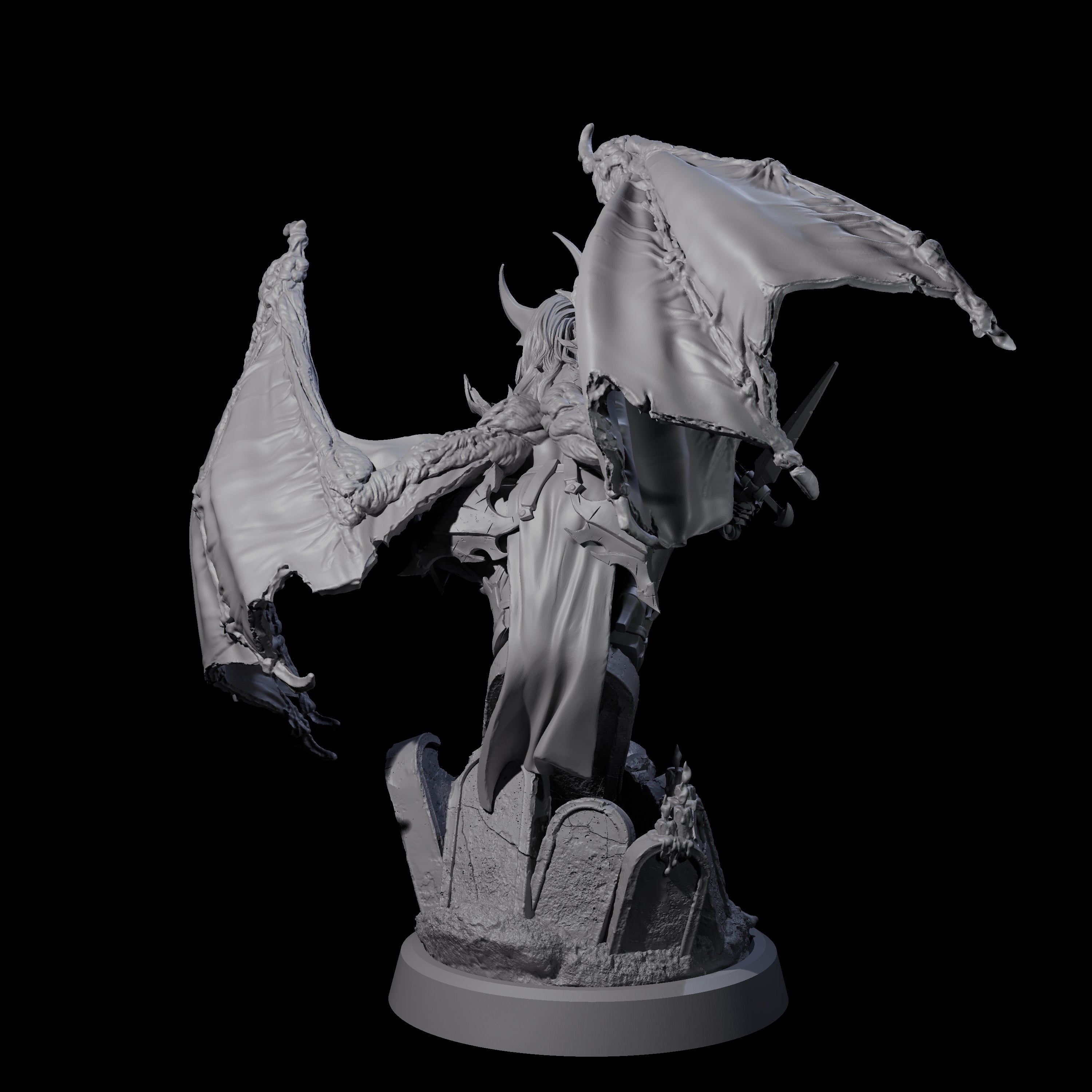 Unholy Nephilim Fighter C Miniature for Dungeons and Dragons, Pathfinder or other TTRPGs