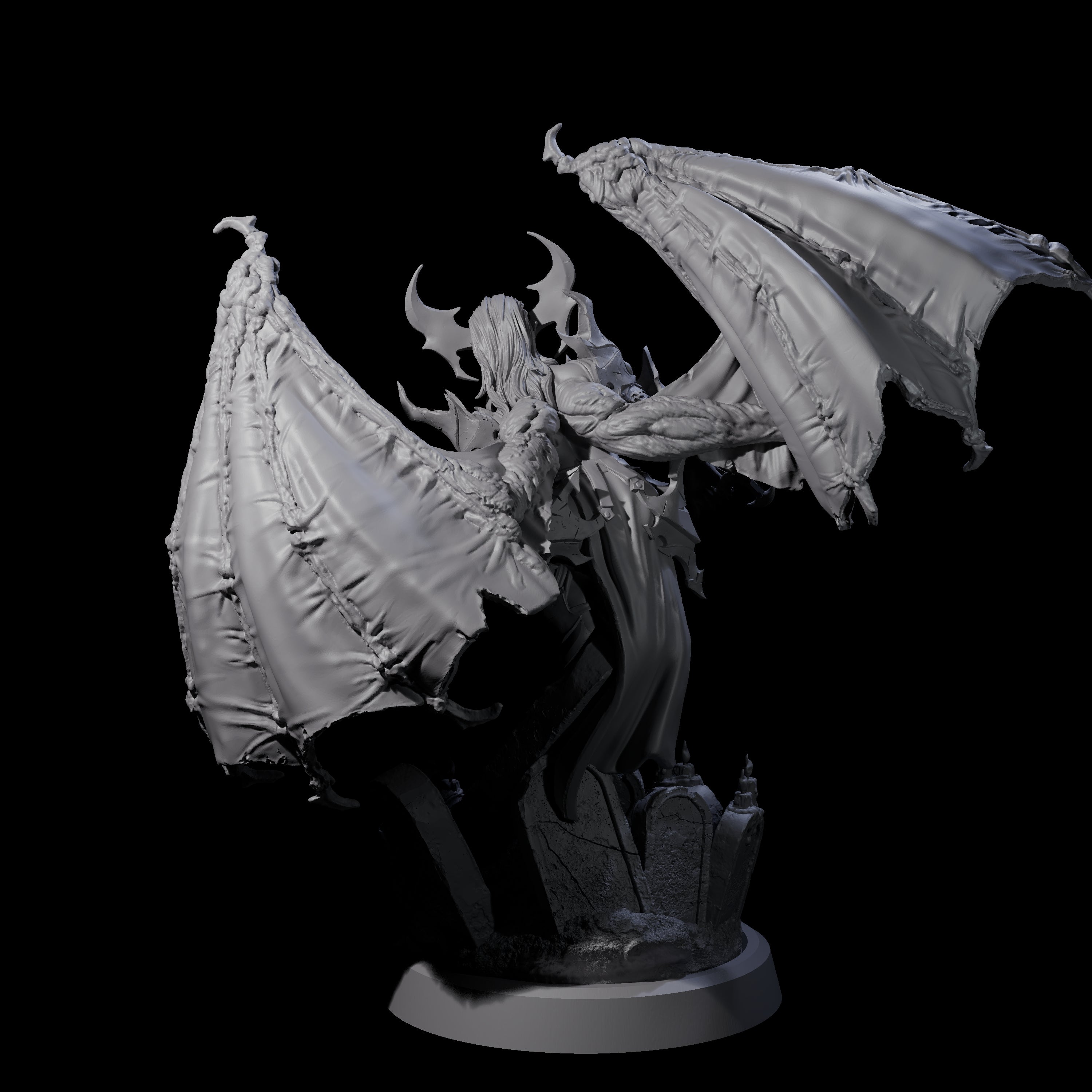 Unholy Nephilim Fighter C Miniature for Dungeons and Dragons, Pathfinder or other TTRPGs
