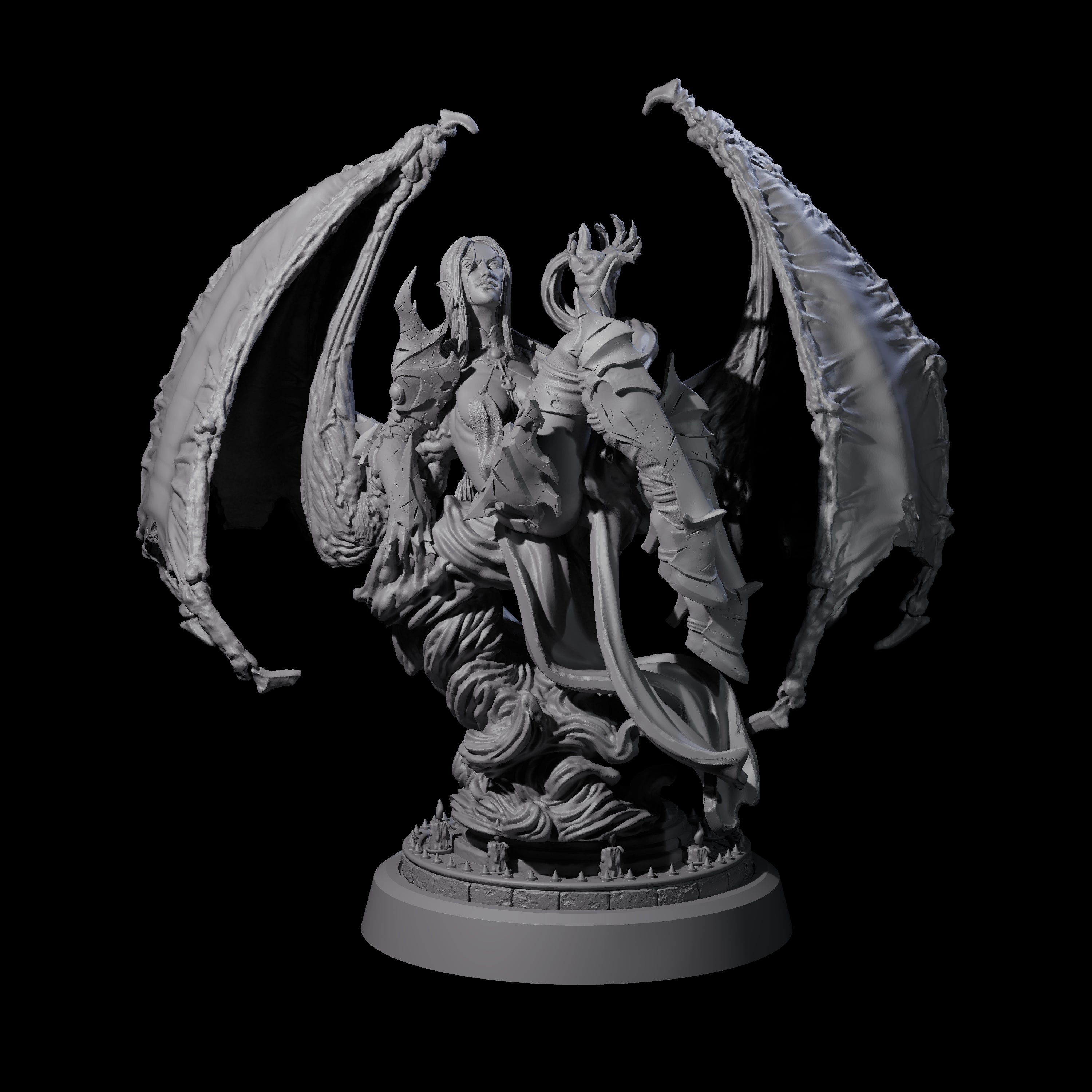 Unholy Nephilim Fighter D Miniature for Dungeons and Dragons, Pathfinder or other TTRPGs