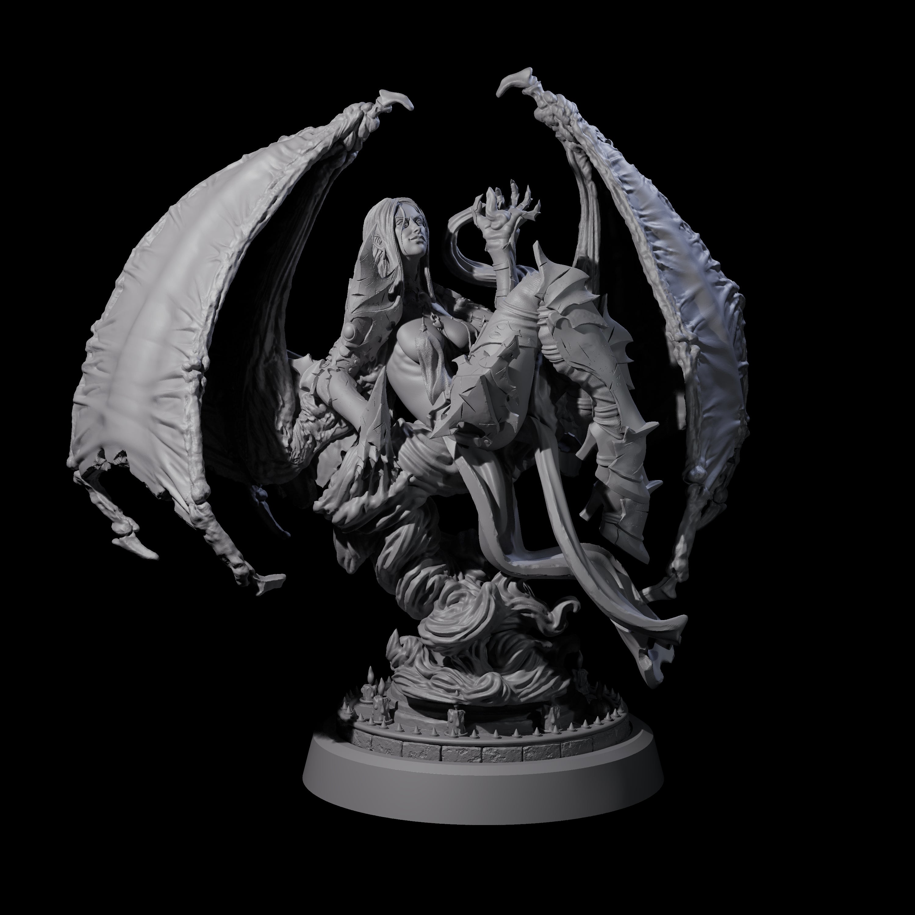 Unholy Nephilim Fighter D Miniature for Dungeons and Dragons, Pathfinder or other TTRPGs