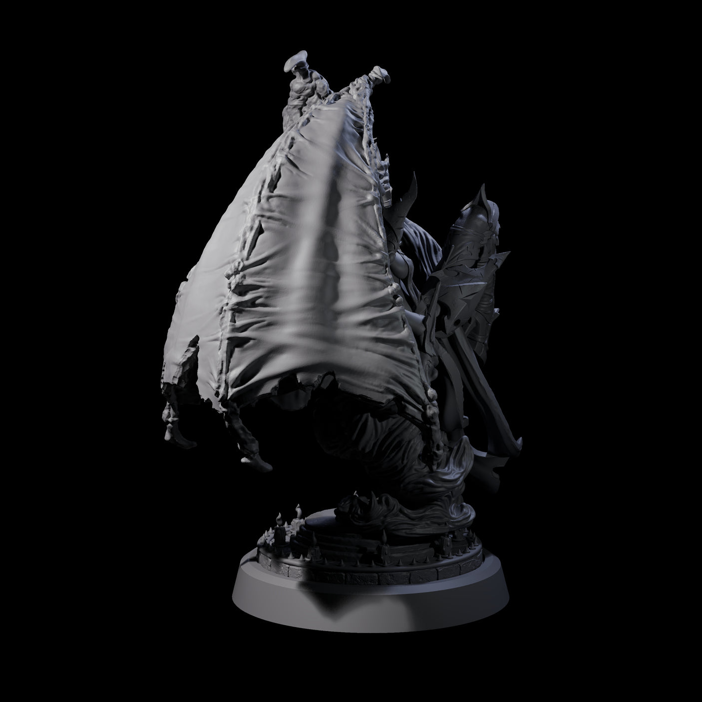 Unholy Nephilim Fighter D Miniature for Dungeons and Dragons, Pathfinder or other TTRPGs
