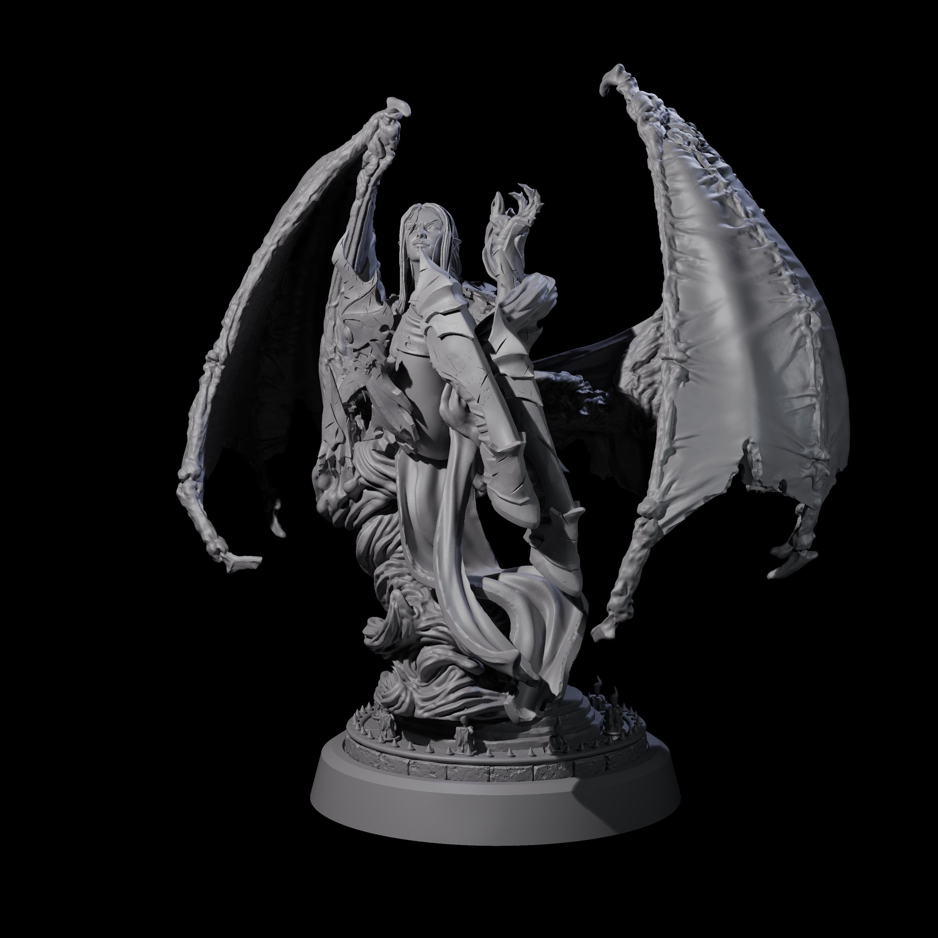 Unholy Nephilim Fighter D Miniature for Dungeons and Dragons, Pathfinder or other TTRPGs