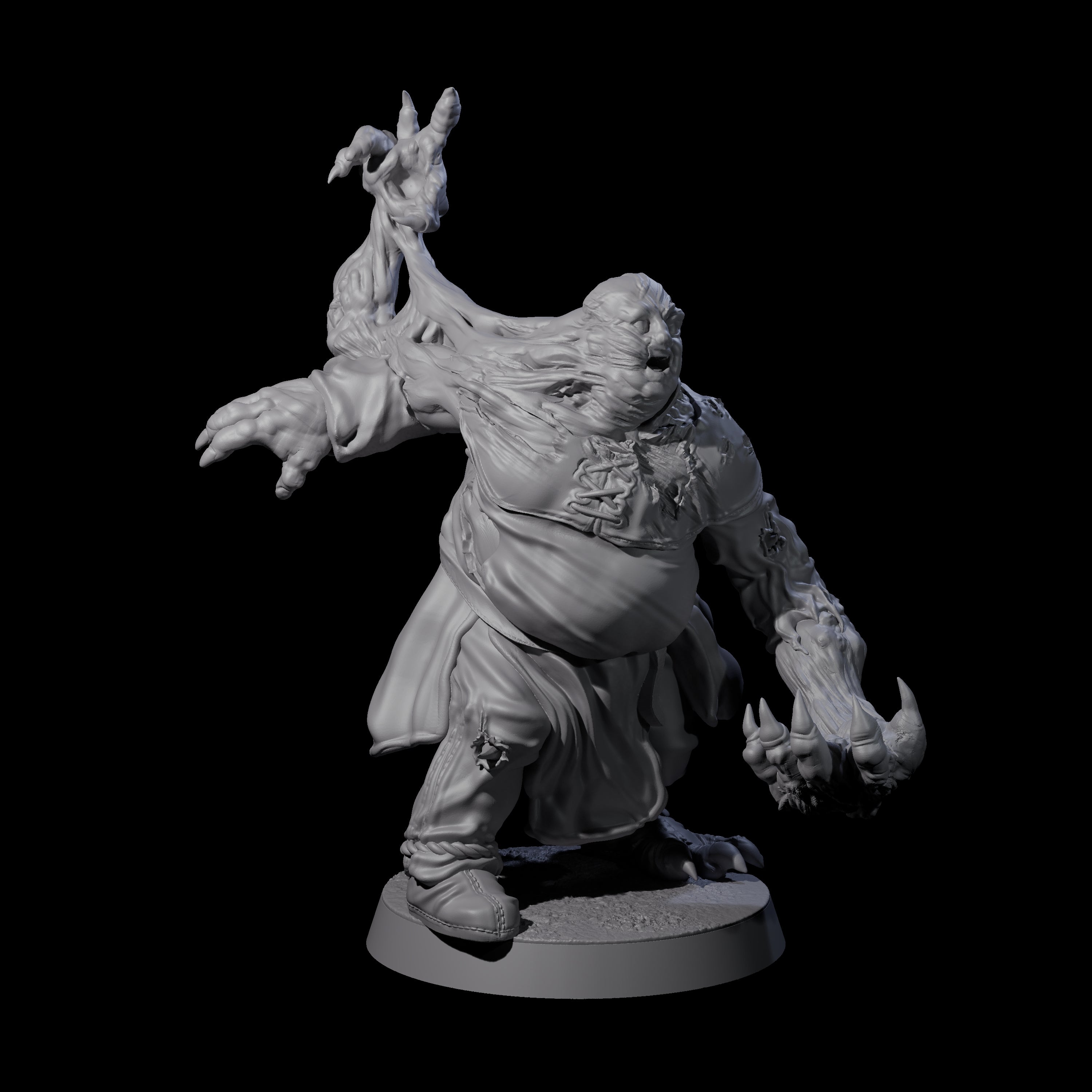 Unlucky Flesh Warped Victim B Miniature for Dungeons and Dragons, Pathfinder or other TTRPGs