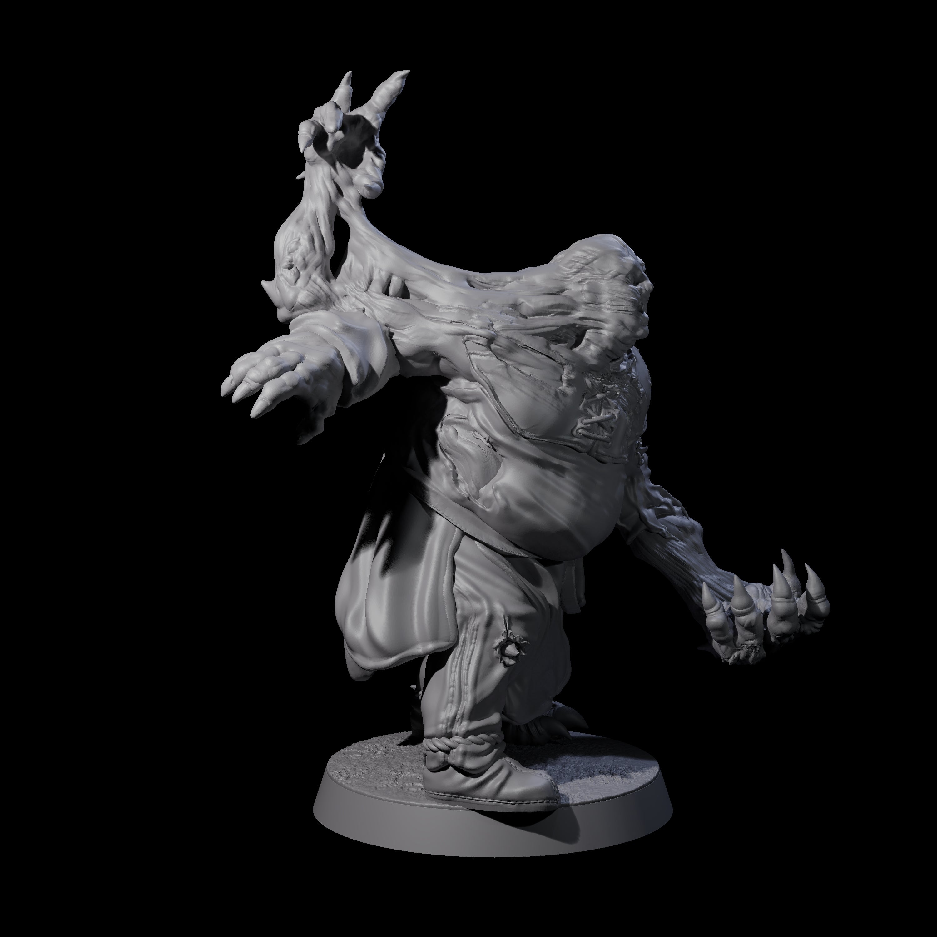 Unlucky Flesh Warped Victim B Miniature for Dungeons and Dragons, Pathfinder or other TTRPGs