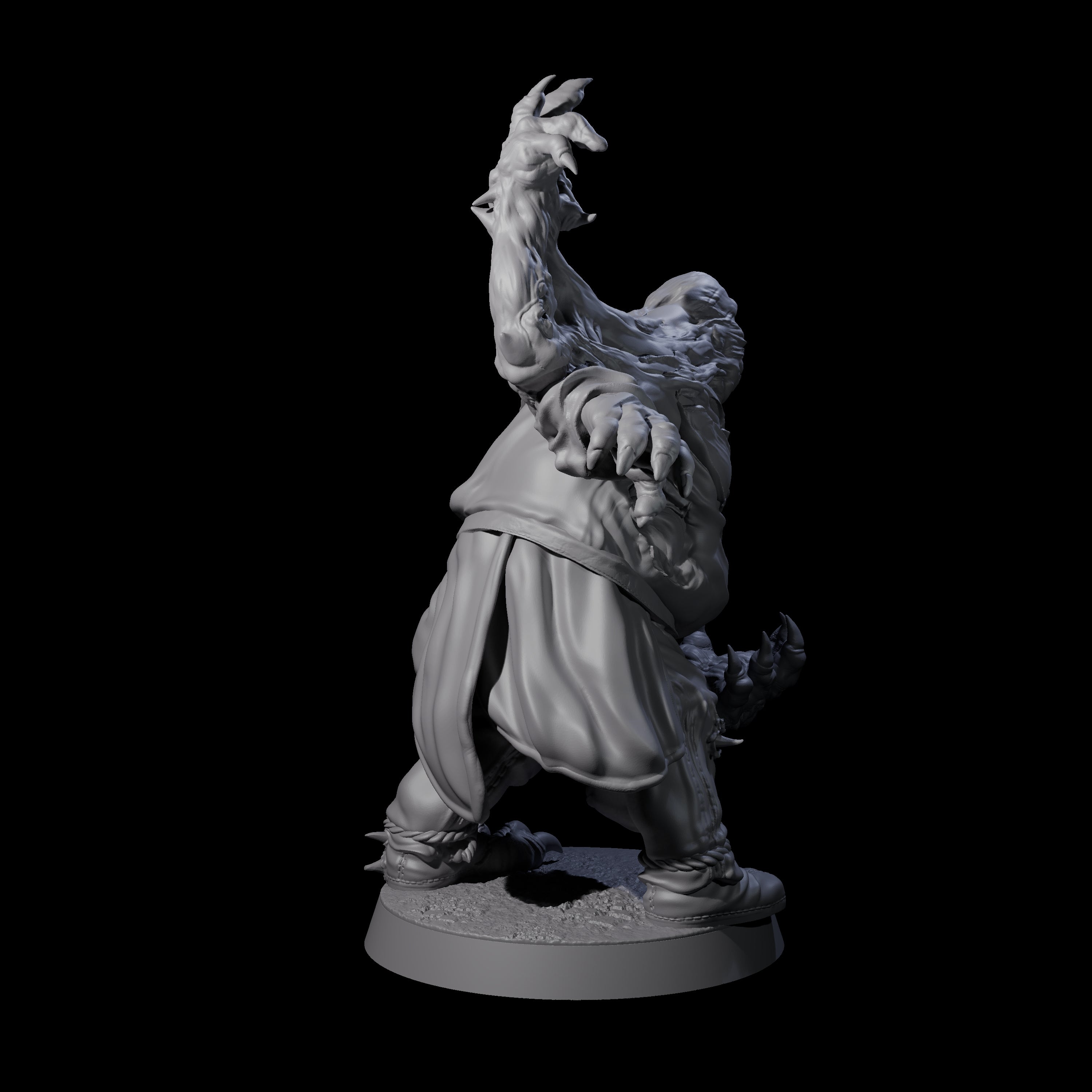 Unlucky Flesh Warped Victim B Miniature for Dungeons and Dragons, Pathfinder or other TTRPGs