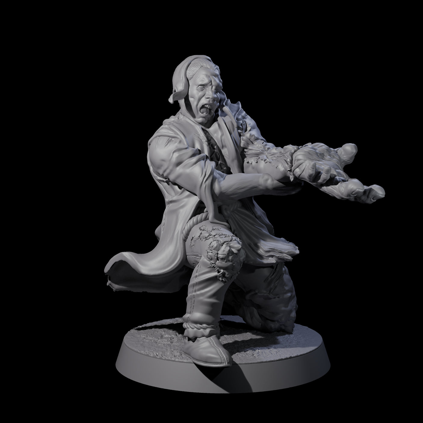 Unlucky Flesh Warped Victim C Miniature for Dungeons and Dragons, Pathfinder or other TTRPGs