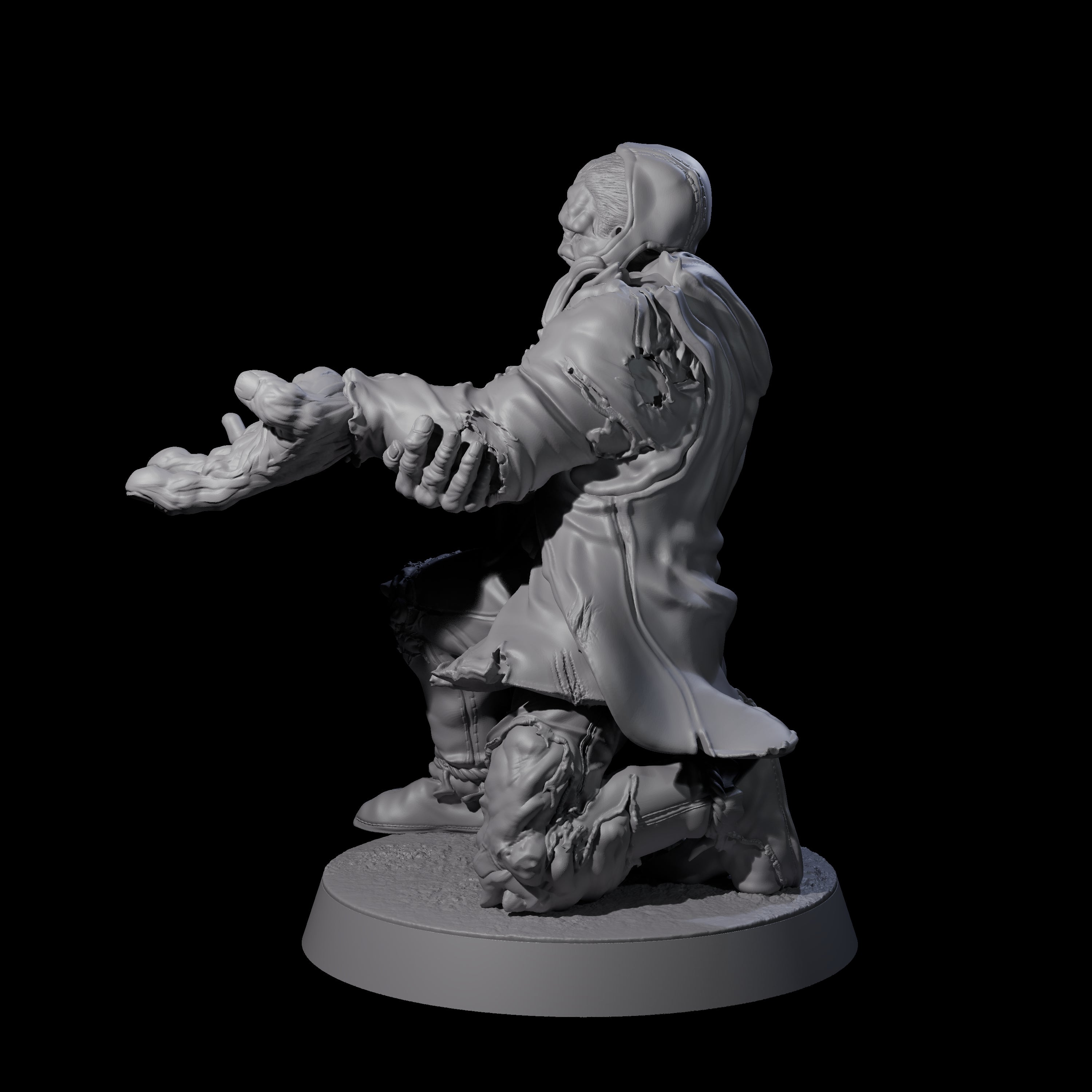 Unlucky Flesh Warped Victim C Miniature for Dungeons and Dragons, Pathfinder or other TTRPGs