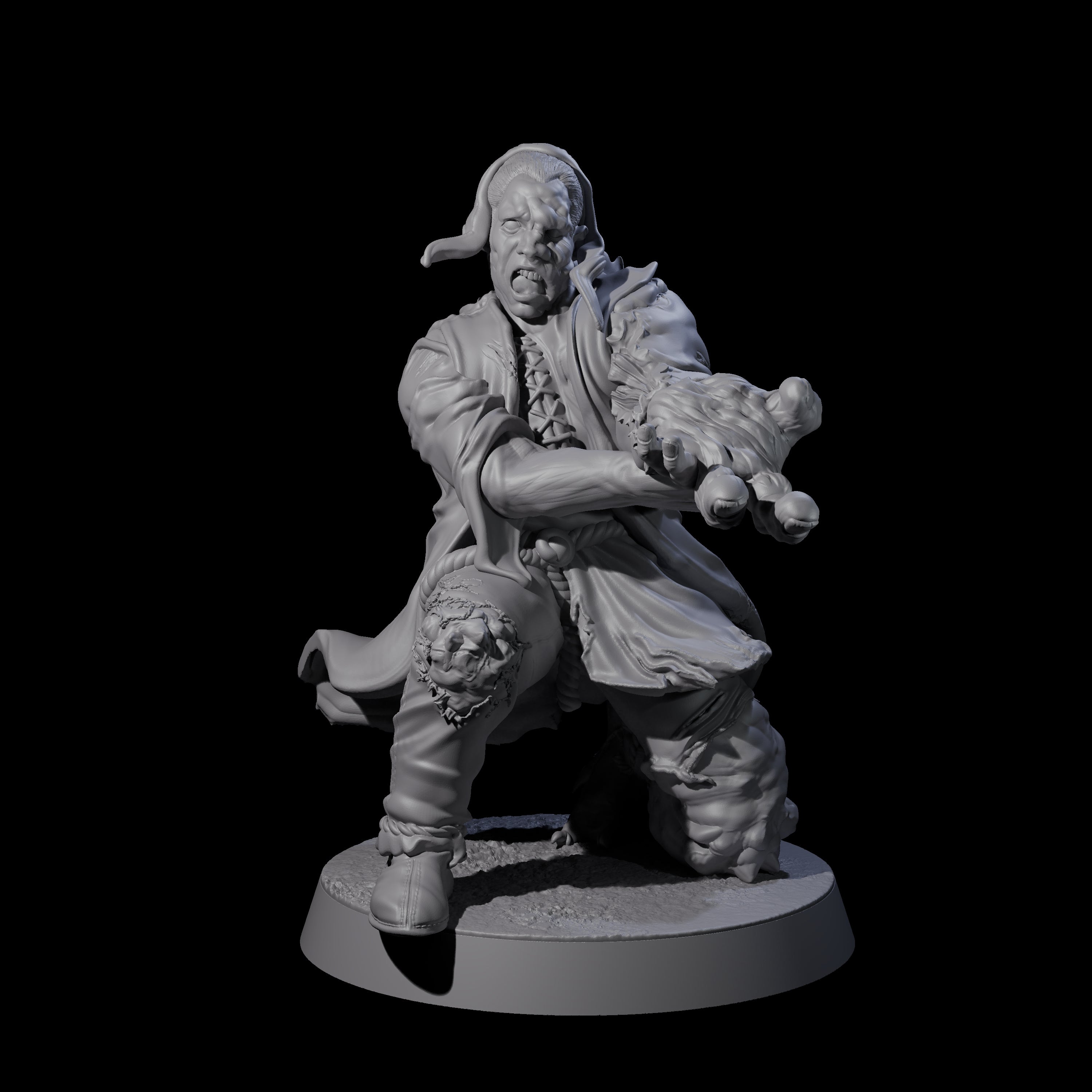 Unlucky Flesh Warped Victim C Miniature for Dungeons and Dragons, Pathfinder or other TTRPGs