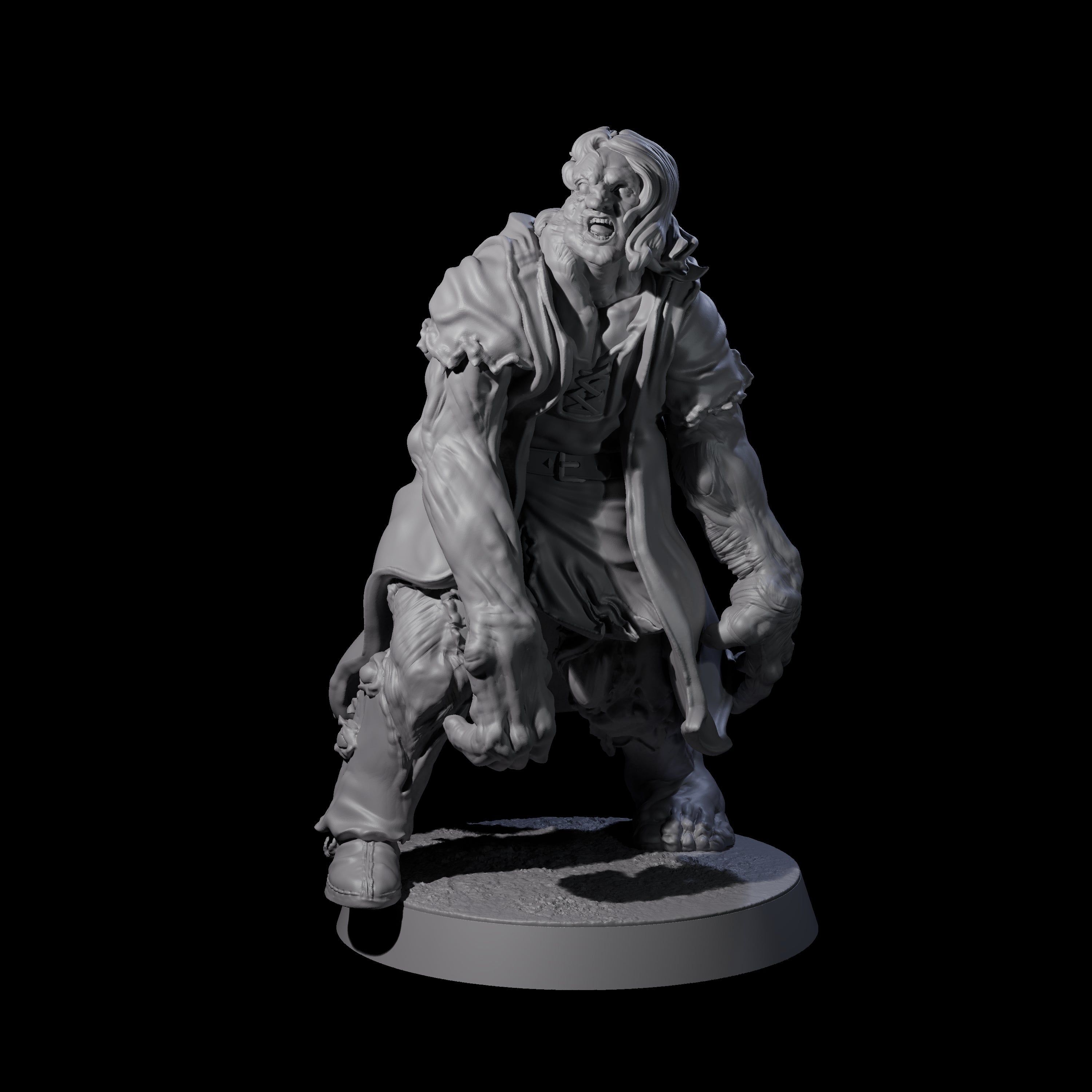 Unlucky Flesh Warped Victim D Miniature for Dungeons and Dragons, Pathfinder or other TTRPGs