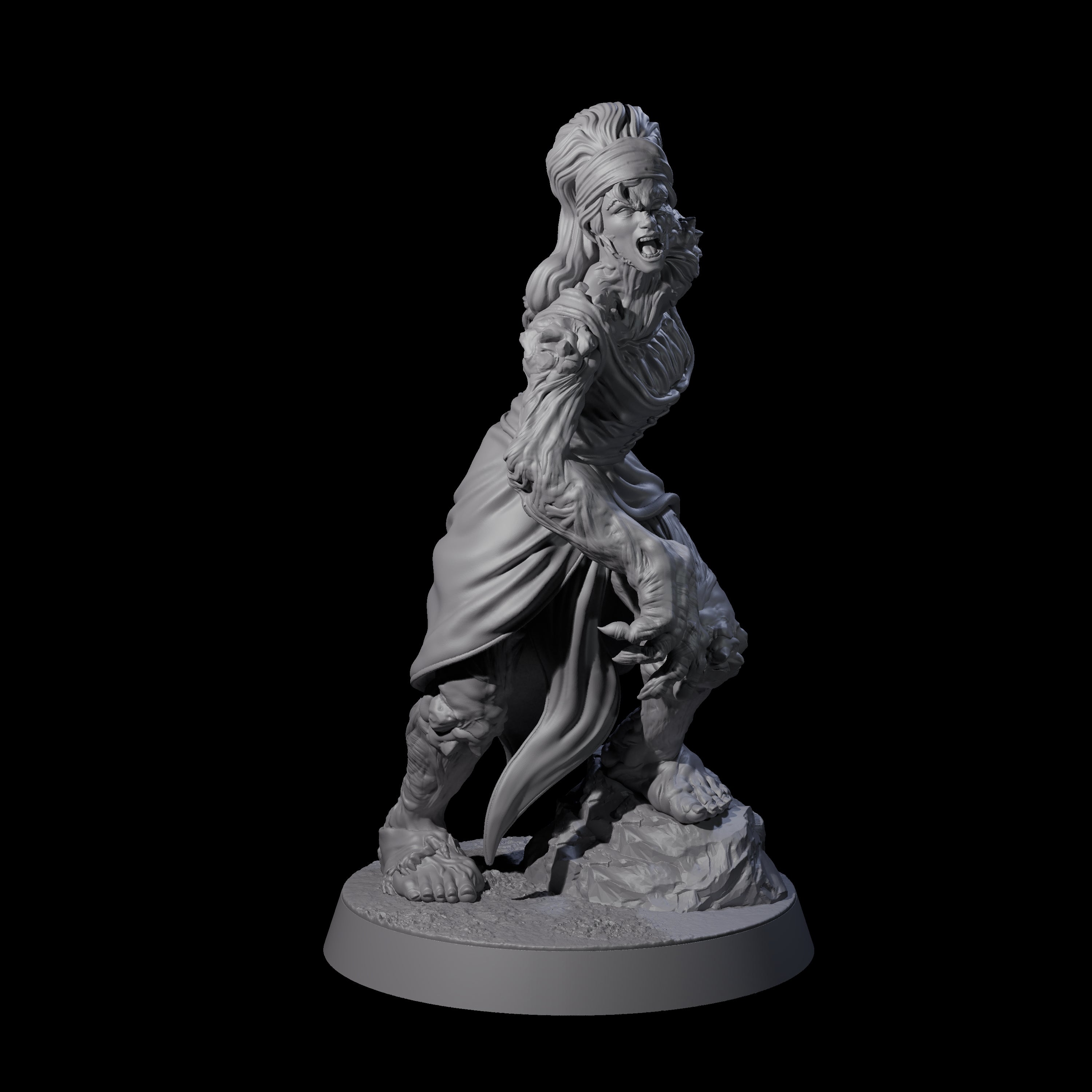 Unlucky Flesh Warped Victim E Miniature for Dungeons and Dragons, Pathfinder or other TTRPGs