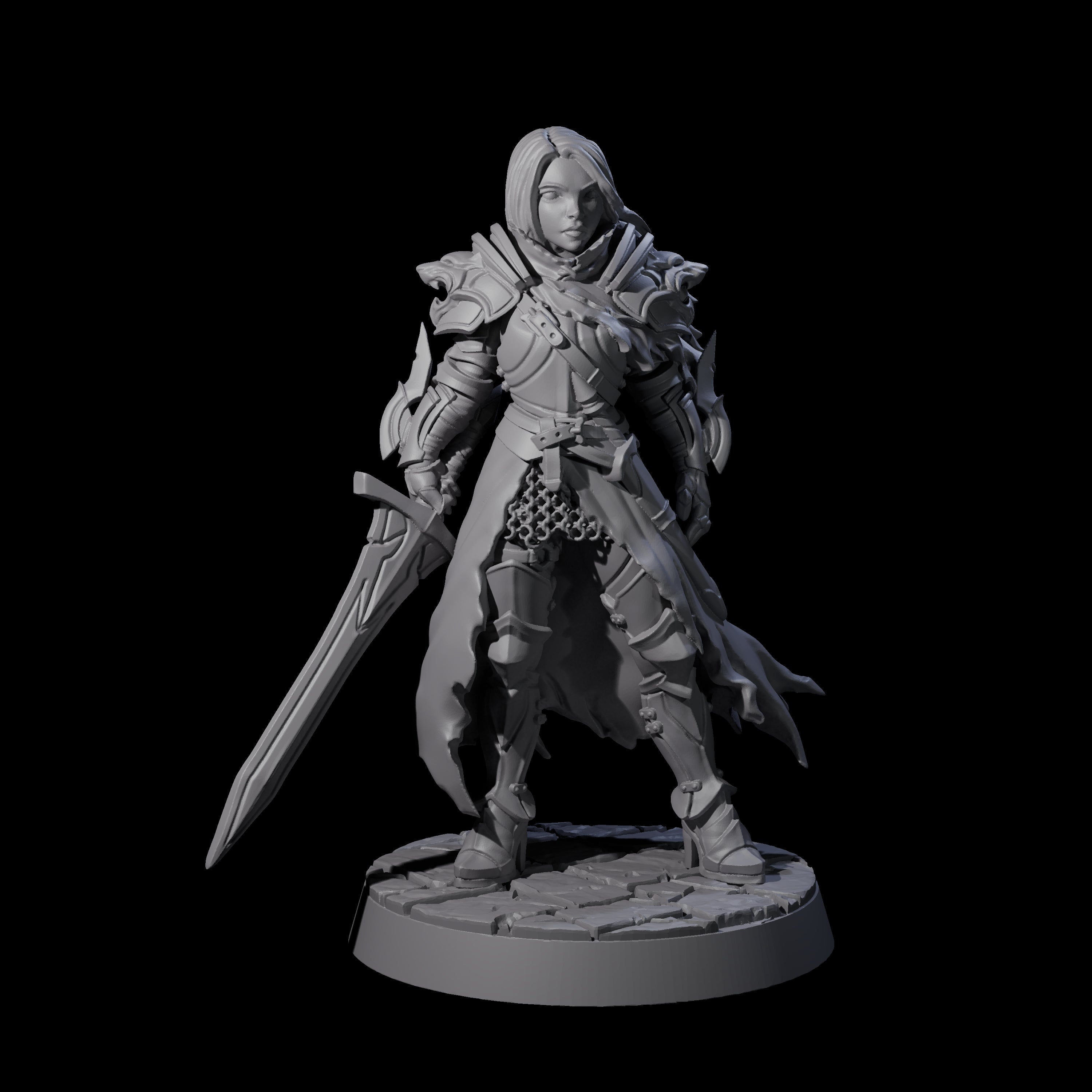 Unstoppable Armoured Fighter Miniature for Dungeons and Dragons, Pathfinder or other TTRPGs