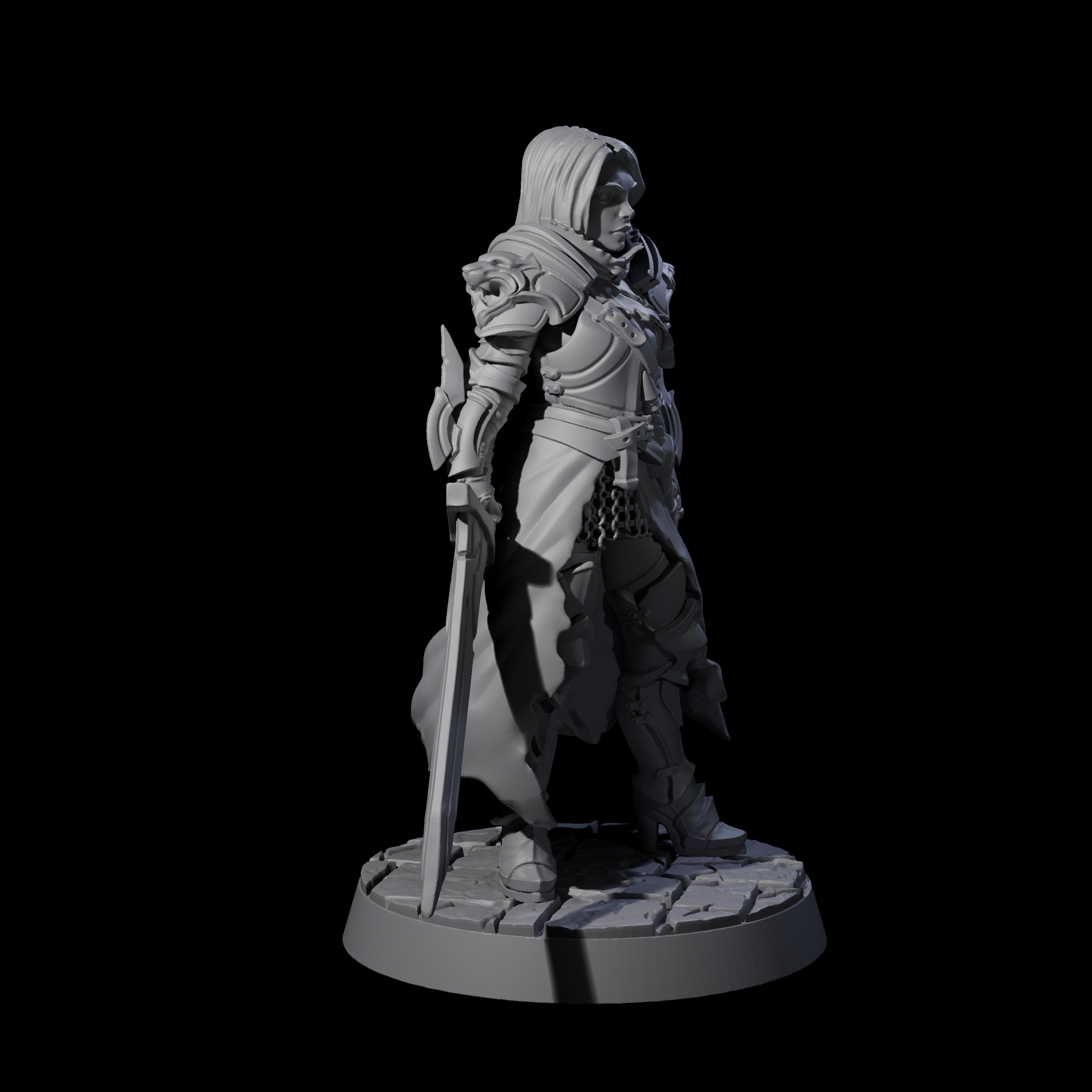 Unstoppable Armoured Fighter Miniature for Dungeons and Dragons, Pathfinder or other TTRPGs