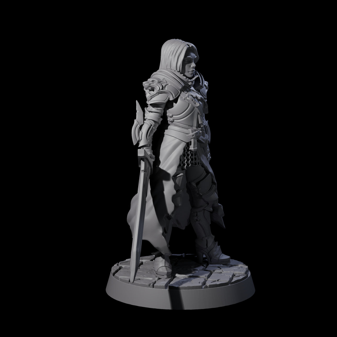 Unstoppable Armoured Fighter Miniature for Dungeons and Dragons, Pathfinder or other TTRPGs