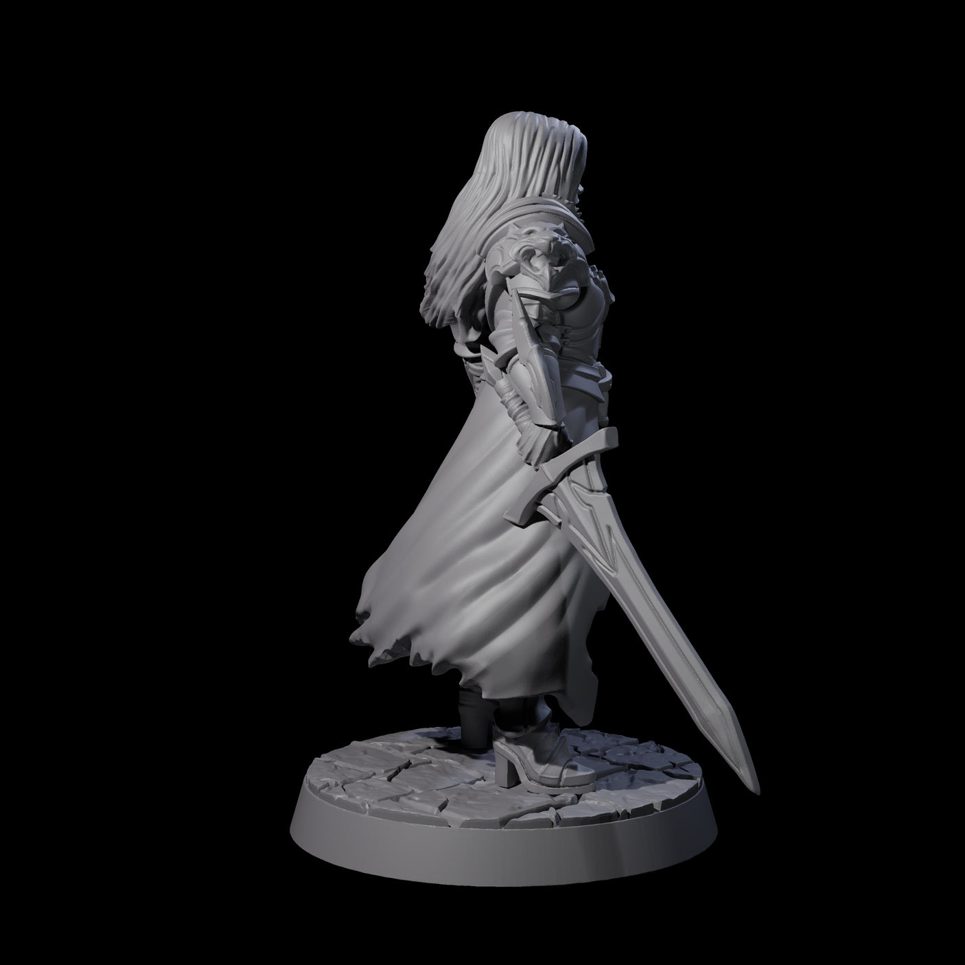 Unstoppable Armoured Fighter Miniature for Dungeons and Dragons, Pathfinder or other TTRPGs