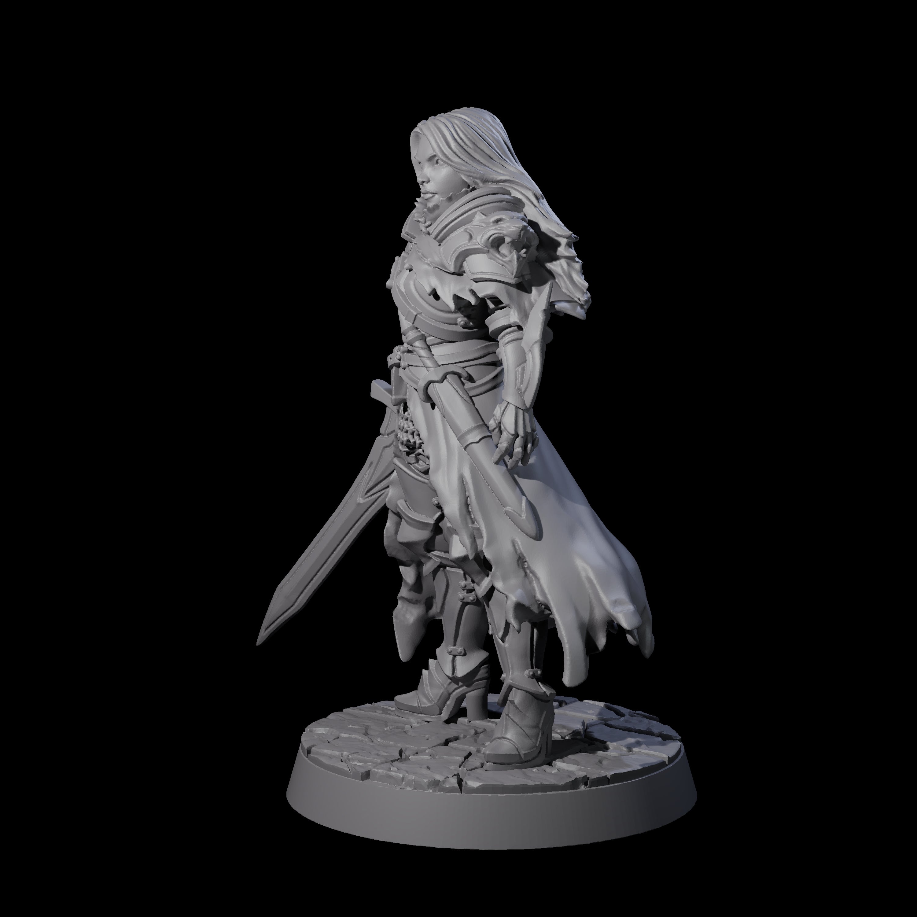 Unstoppable Armoured Fighter Miniature for Dungeons and Dragons, Pathfinder or other TTRPGs